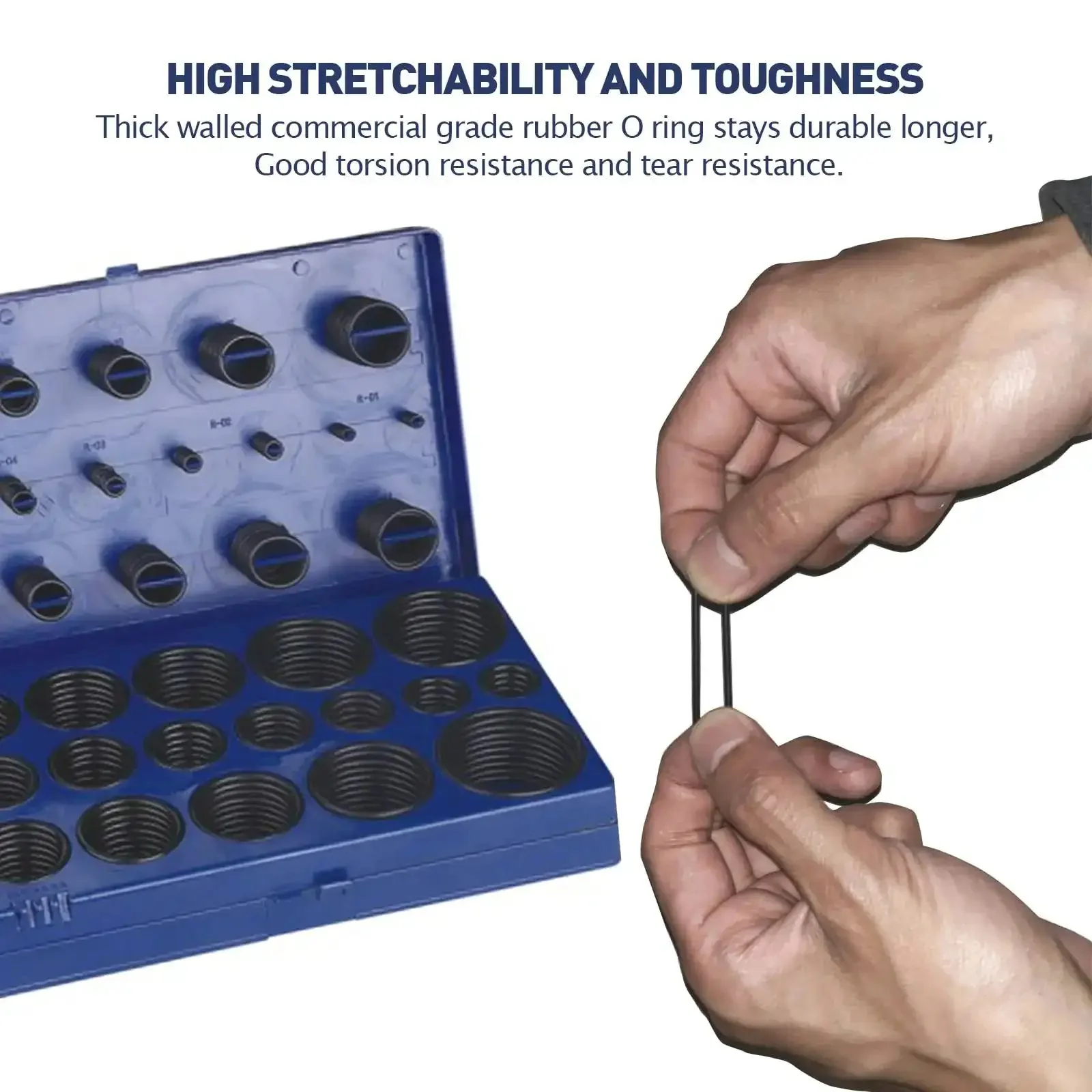 32 Sizes Metric O Ring Kit NBR Buna N Nitrile Rubber Gaskets For Automotive Plumbing And Faucet Repair Blue 419 Piece Assortment Must Have From 3mm To 50mm ID O Rings - Image 4
