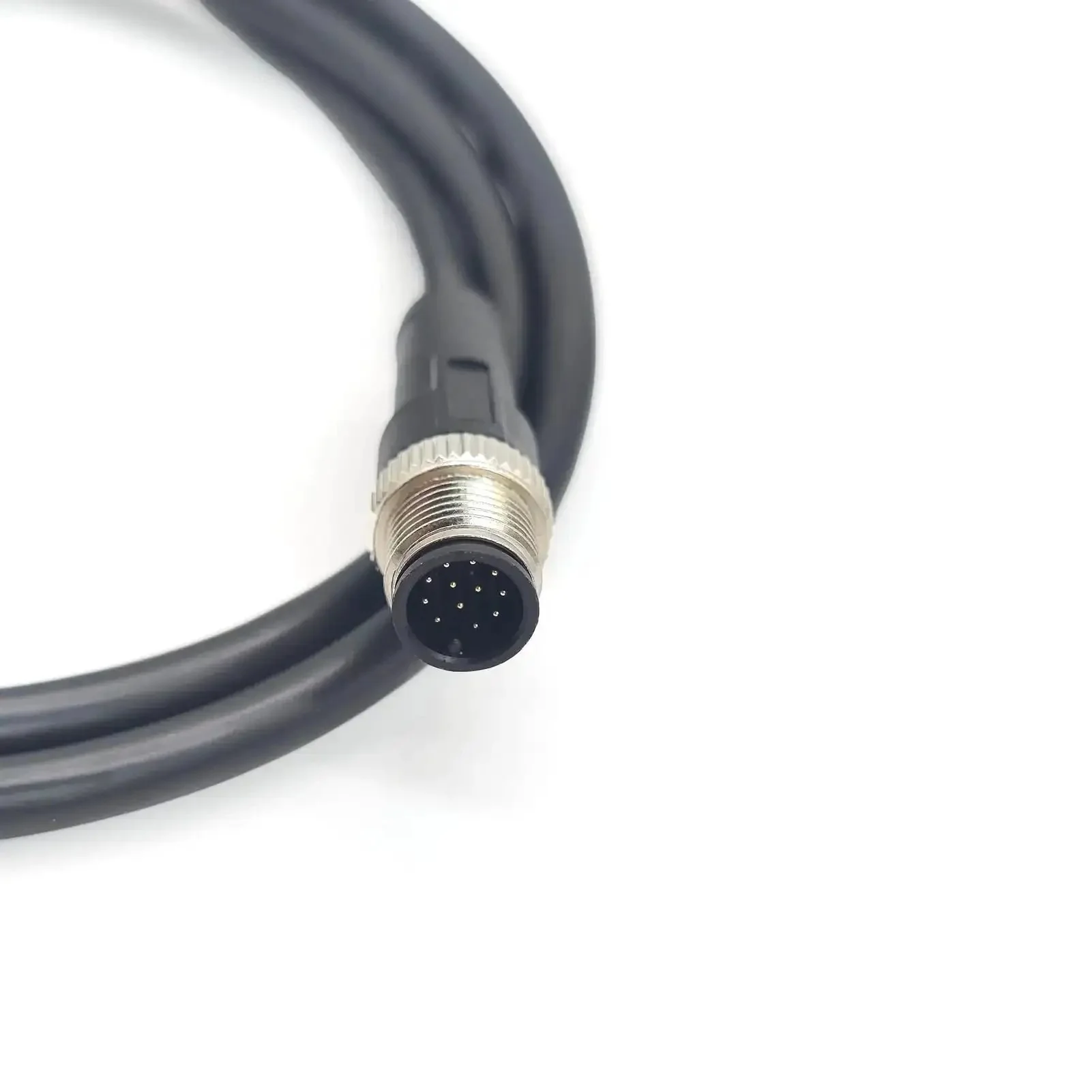 3.28ft M12 12 Pin Male To Female Connector Cable A Code Straight Profibus IP67 Waterproof Beefy Heavy Duty Industrial Fieldbus Cable For Sensors And Modules PVC Jacket AWG26 30V 1.5A One Meter - Image 6