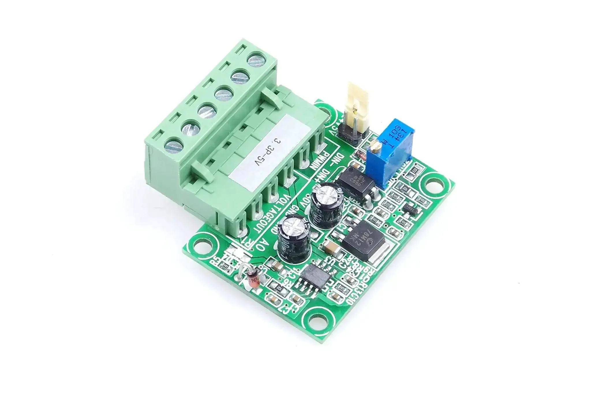 3.3V PWM To 0-10V Converter Module For PLCs And Industrial Controls, Plug And Play Digital To Analog Interface, Easy PWM Signal To Analog Output, 1kHz To 3kHz Range, 4.5V To 10V Input, Jump Cap 5V, Ideal For Industrial Automation Panels