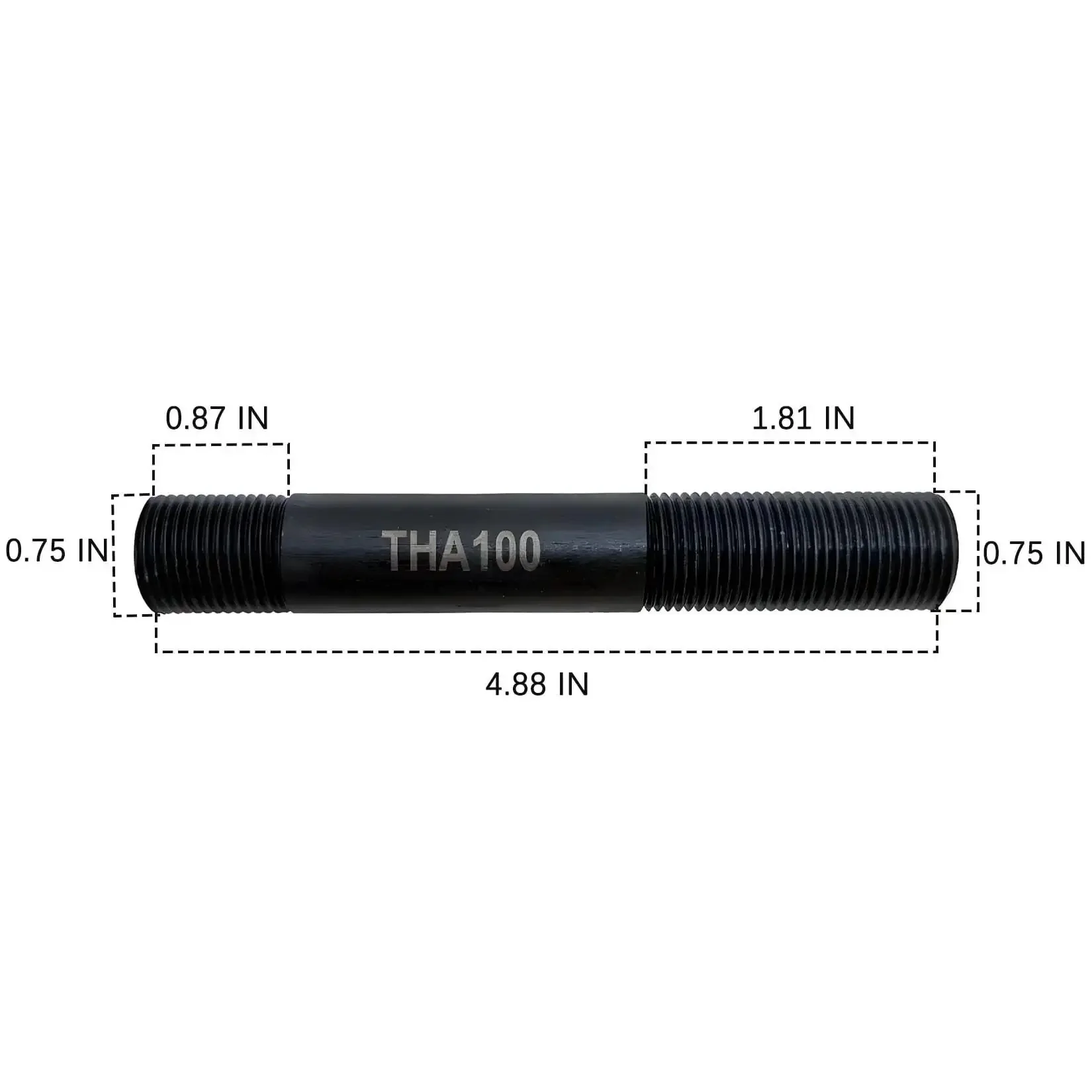 3/4-16 Inch Thread Draw Stud Heavy-Duty Replacement For Hydraulic Knockout Set Fits TH0004 And TH0037 Stainless Steel Construction Corrosion-Resistant Shaft For Smooth Blank Separation And Easy Disassembly - Image 4