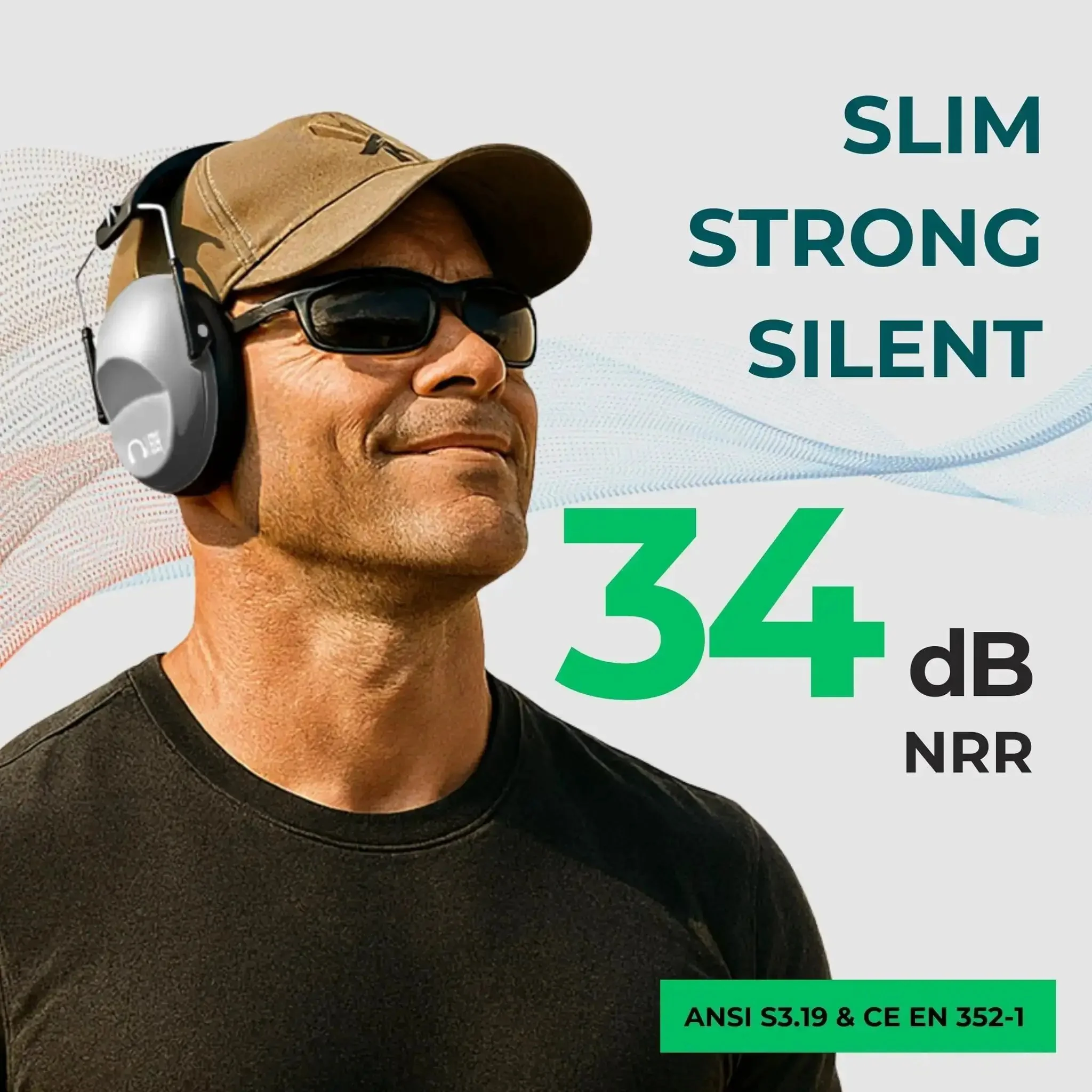 34 dB NRR Hearing Protection Ear Muffs For Loud Events And Sensory Use Ultra Slim And Lightweight Design For All Day Comfort Yet Durable High Noise Reduction Earmuffs For Concerts And Everyday Noise Grey - Image 9