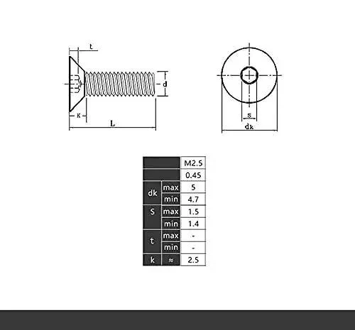 340 Piece M2.5 Black Countersunk Socket Cap Screws And Nylon Lock Nuts And Hex Nuts Kit, 10.9 Grade Alloy Steel M2.5 By 4 6 8 10 12 14 16 18 20mm, Versatile Hardware Set For Electronics Projects And DIY - Image 3