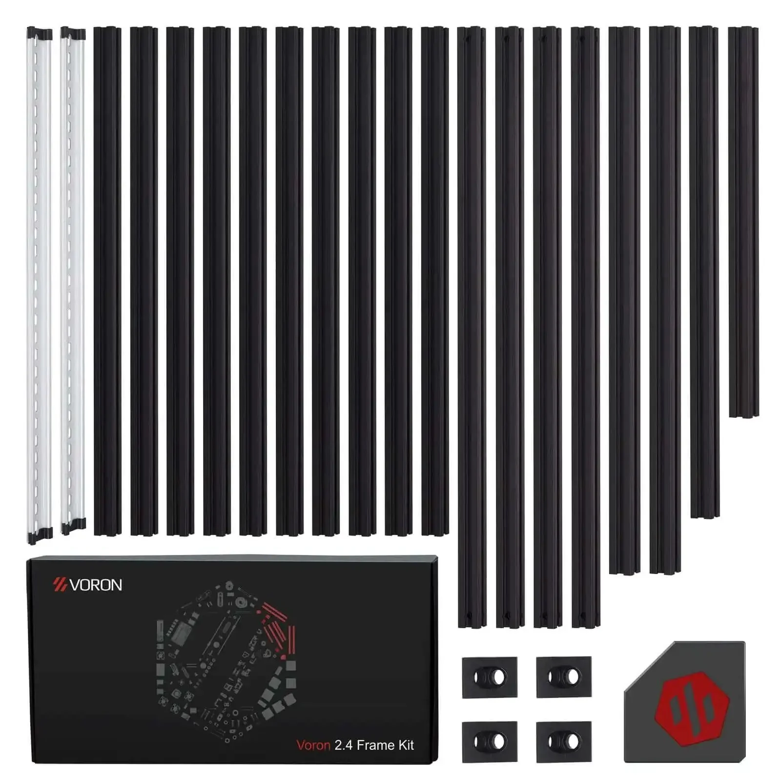 350mm Extrusion Frame Kit For 3D Printers With 2020 Aluminum Square Extrusions Anodized Black Blind Joints Durable High Strength Frame Assembly Set For DIY Projects And Professional Grade Builds - Image 2