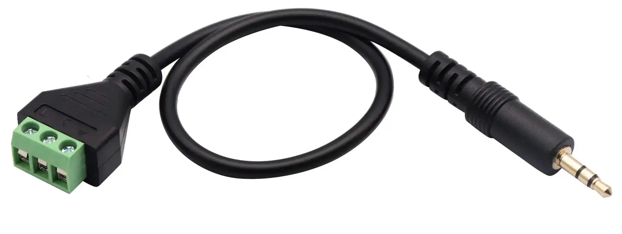 3.5mm Audio Male to 2 Pin Bolt Screw Terminal Female Cable Extender, 30cm Long, 12 Inch, Stereo Headphone Adapter for DIY Audio Projects, Black, 2 Pack - Image 5