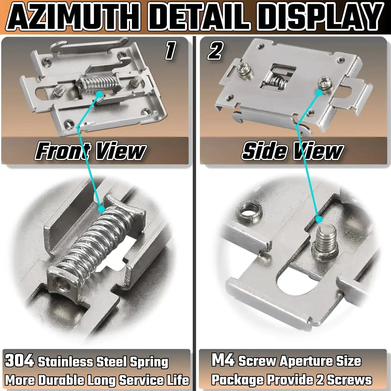 35Mm DIN Rail Mount Kit With Clamp And Screws For Solid State Relays, Plug And Play No Fuss Install, DIN Rail Bracket Clip Safe Mounting, Rugged Rail Mounting Kit For Industrial Electronics And Control Panels - Image 2