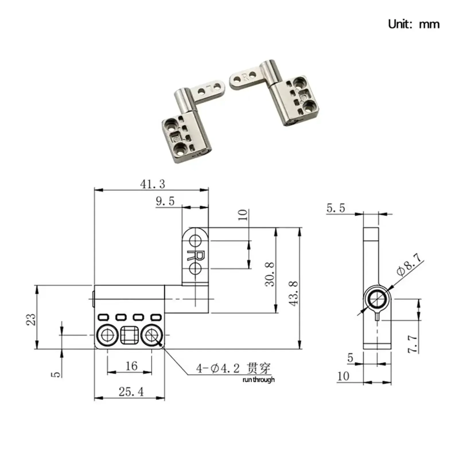 360 Degree Damping Hinge With Torque Shaft Positioning For Left Hand Doors, Heavy Duty Zinc Alloy Build, Smooth Flipping Action, 1.5 Newton Meter Torque, 1 Piece - Image 4