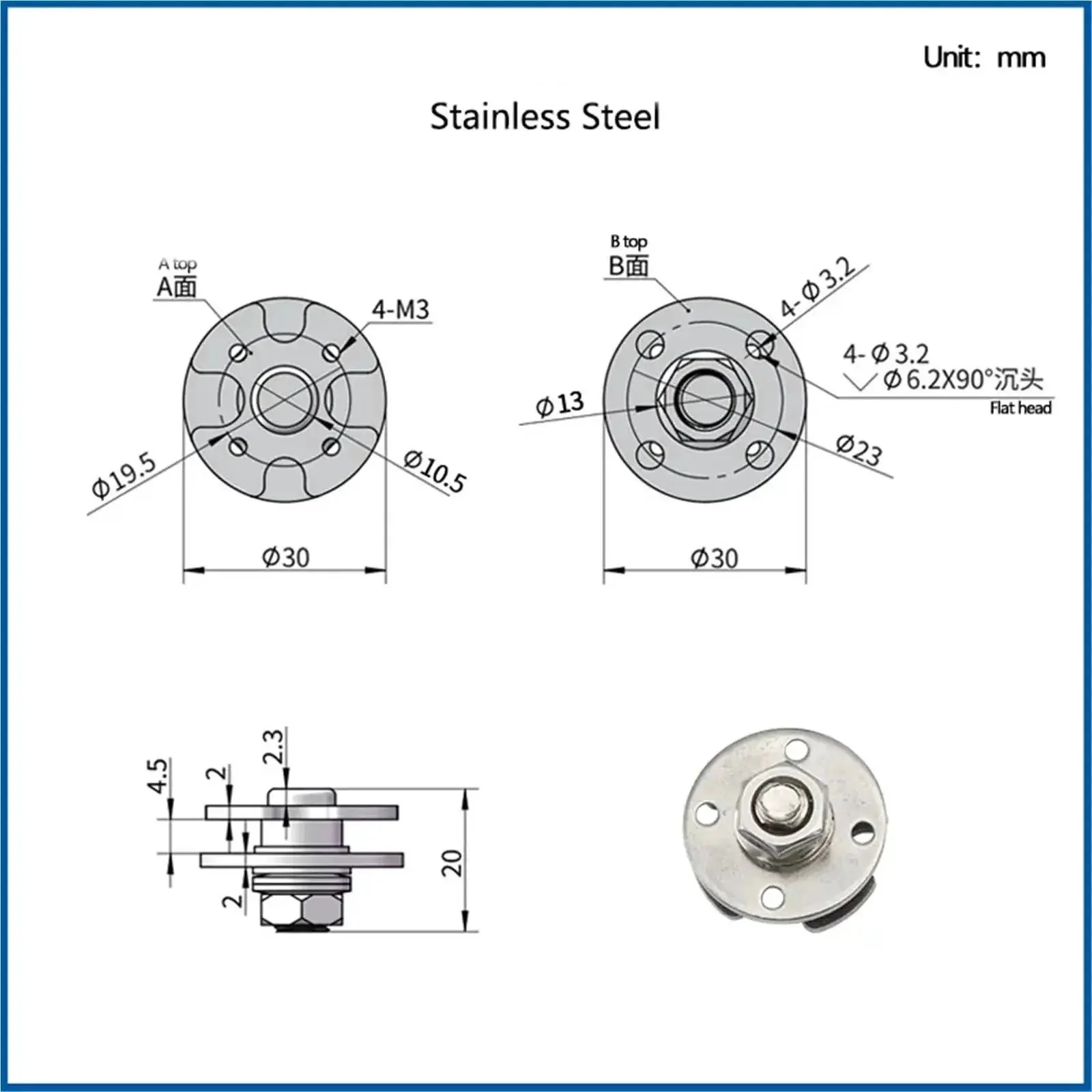 360 Degree Disc Damping Hinge With Concealed Shaft For Smooth Rotation, Adjustable Torque 2 Nm, Stainless Steel Cabinet Door Hinge, 1 Piece For Home Or Shop Use Built To Last - Image 6