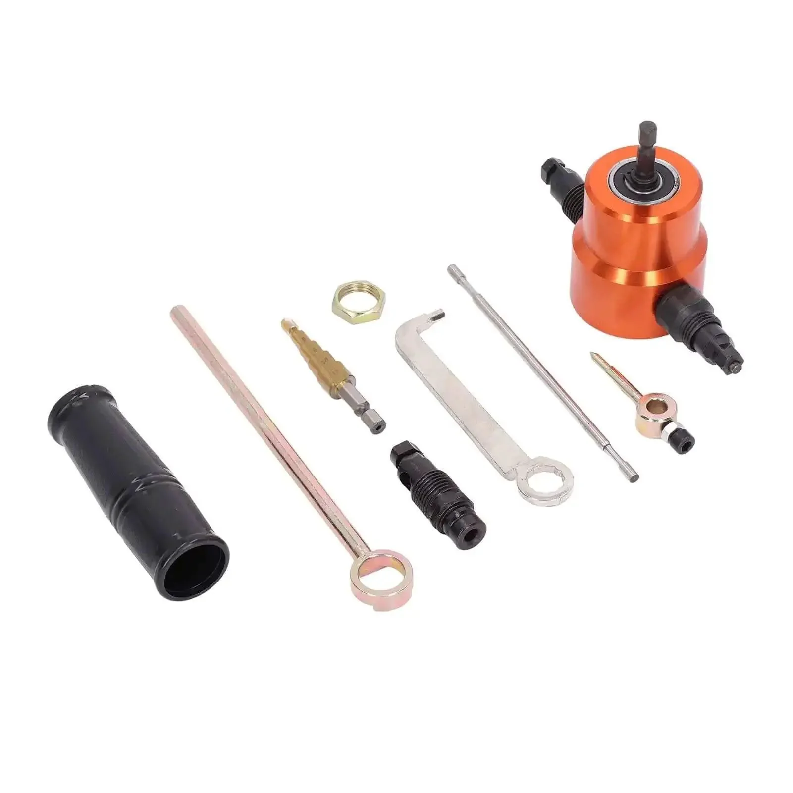 360 Degree Double Head Metal Cutter Attachment For Sheet Cutting And Drilling Electric Nibbler That Rotates 360 For Precise Round And Straight Cuts With No Burrs A Totally DIYer Friendly Metalworking Tool - Image 4