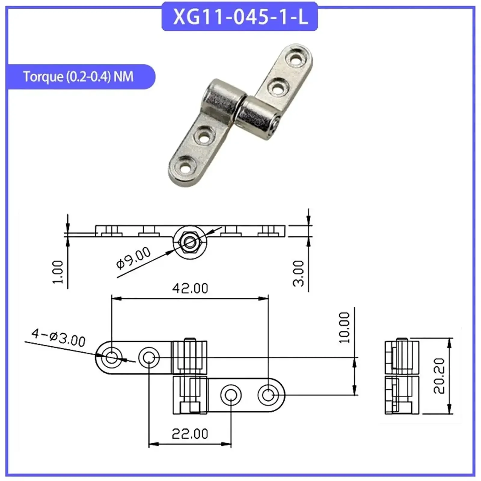 360 Degree Flip Zinc Alloy Adjustable Torque Hinge With Free Stop Positioning Damping For Cabinets, Doors, Desks And Furniture, Smooth Quiet Action, Built Tough, Durable Construction, 1 Piece - Image 6