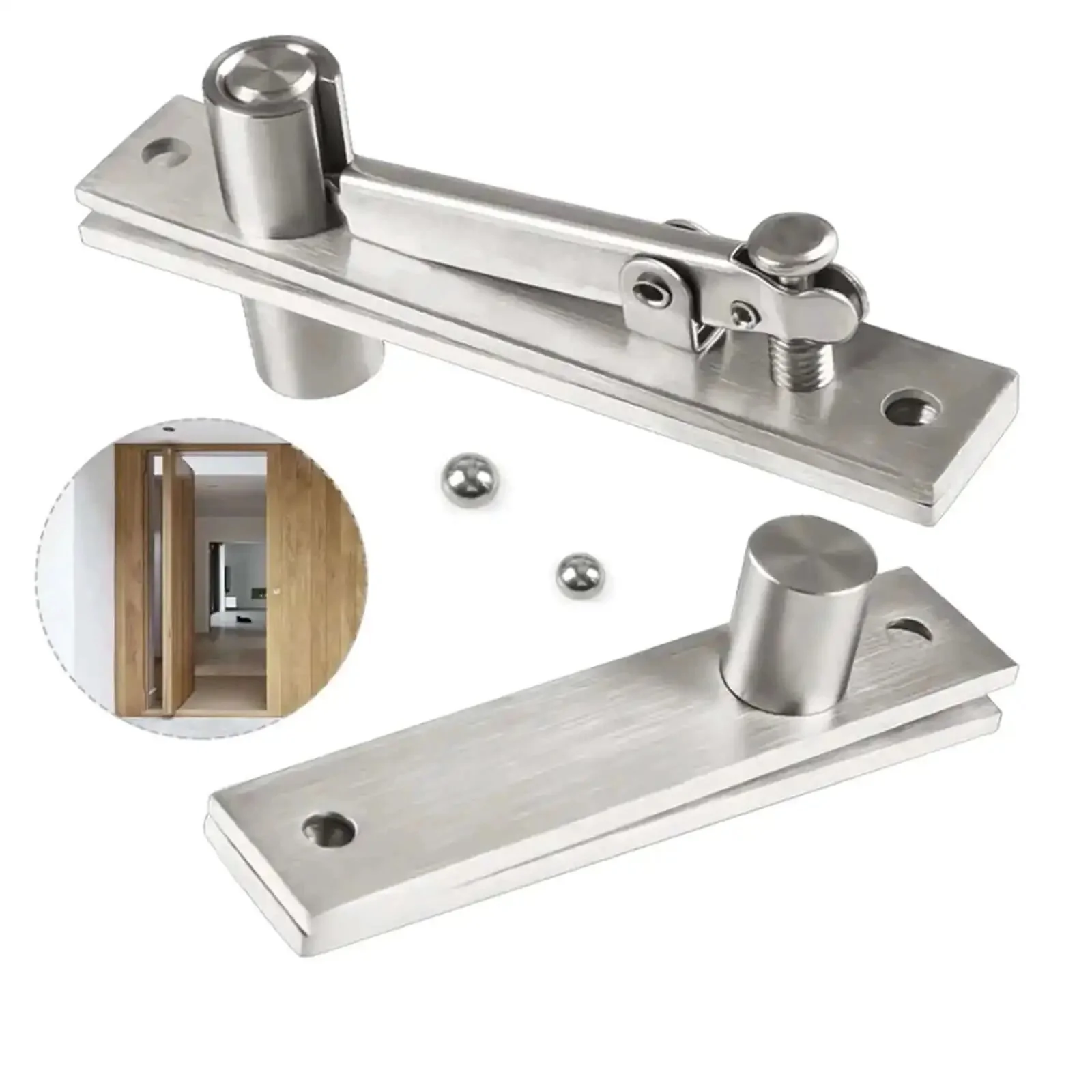 360 Degree Heavy Duty Pivot Hinge Stainless Steel Hidden Door Hardware For Secret Doors And Bookshelves Invisible Mount For Multi Directional Doors And Hidden Compartments Built To Last Dope For Shed Windows Blinds Skylights And Hidden Furnishings - Image 3