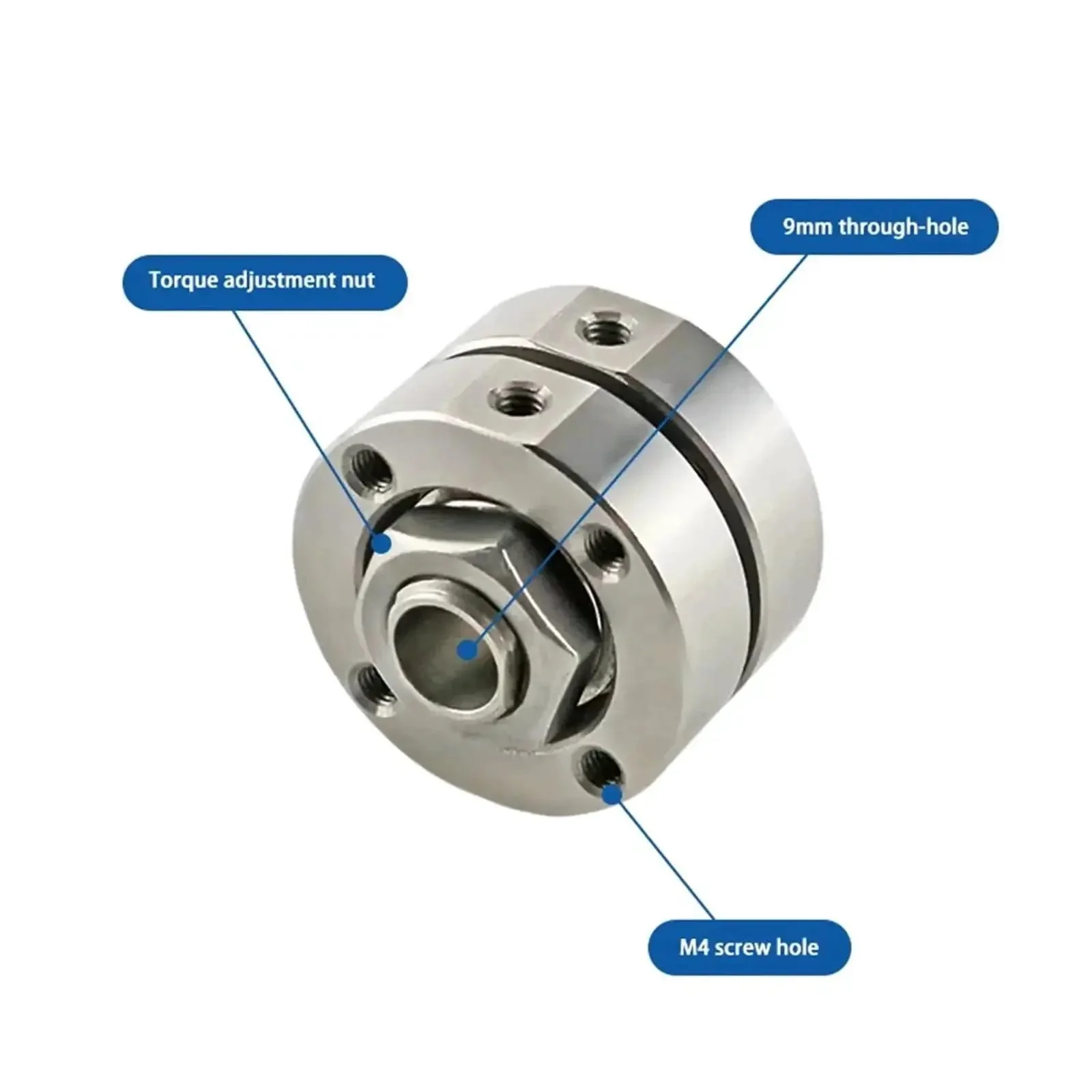 360 Degree Rotating Disc Damping Hinge With Adjustable Torque Axis For Free Stop 1 Pc Iron Finish Smooth Quiet Boss Door And Cabinet Hardware For Adjustable Tension And Seamless Movement - Image 5