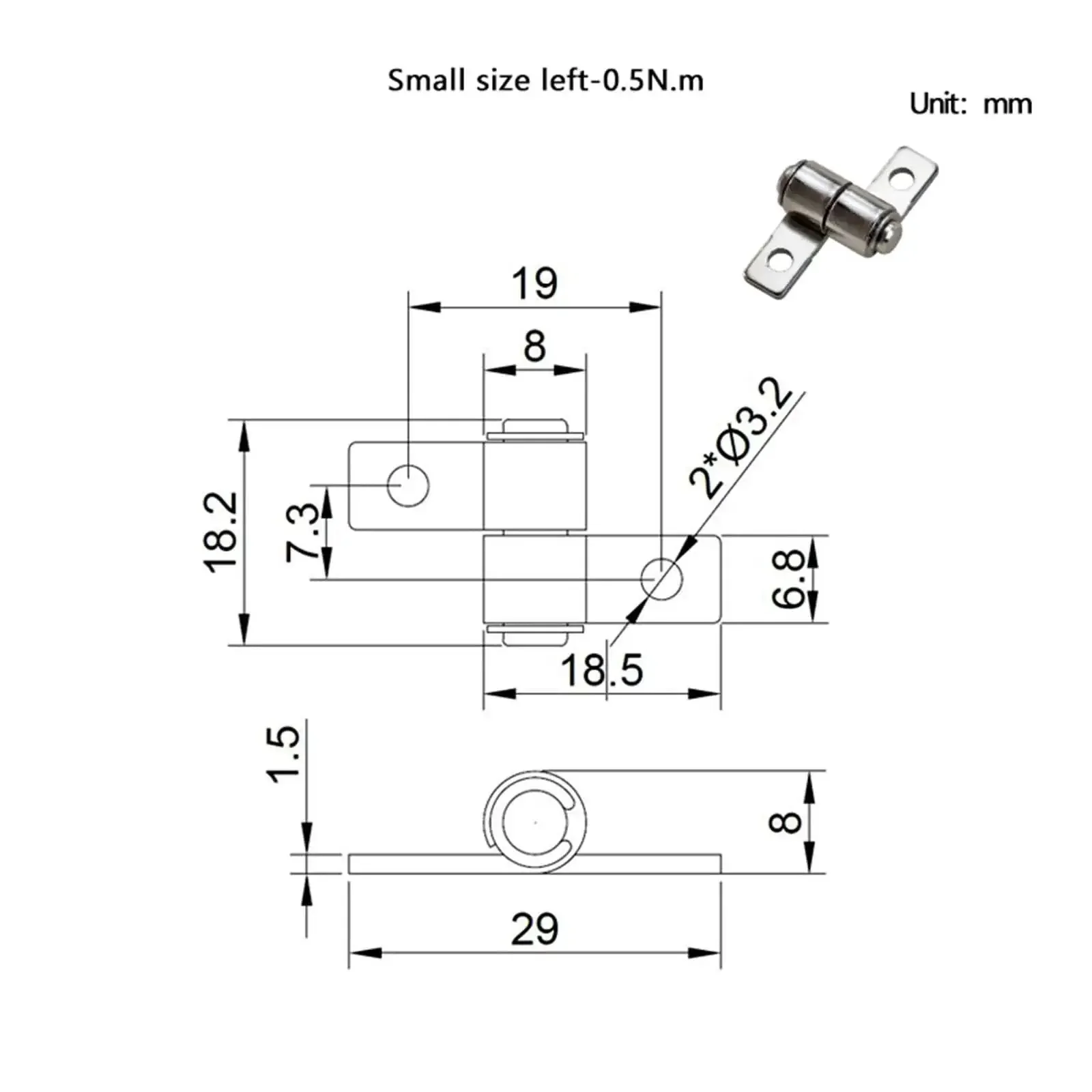 360 Degree Torque Axis Free Stop Hinges With Damping And Positioning For Industrial Use Beefy Build Heavy Duty Smooth Open Close Small Left 0.5 Nm Single Unit Included - Image 5