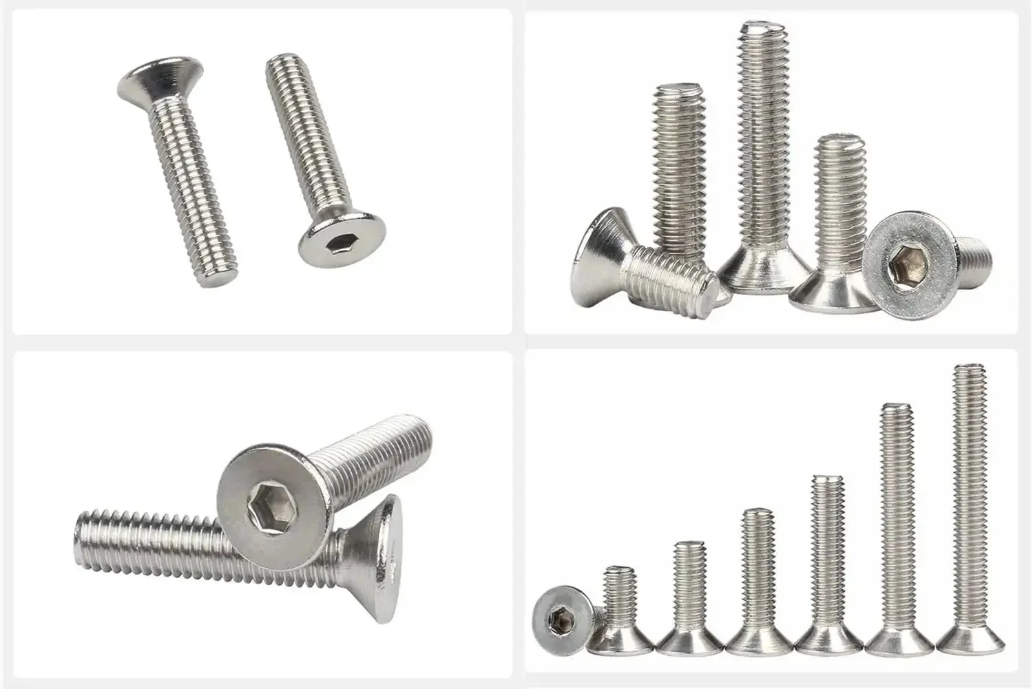 360 Pcs Metric M2 304 Stainless Steel Flat Head Hex Socket Cap Bolts Screws Nuts Set M2 To 20mm Assortment Kit For DIY Projects Machinery And Auto Repairs - Image 3