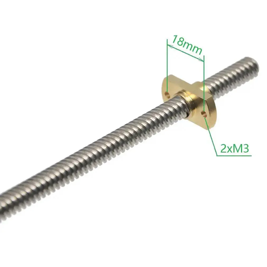 365mm T8 Tr8x8 Z Axis Lead Screw With Brass Nut Upgrade Kit 8mm Lead For Ender 3 V2 Pro Neo Ender 3 And Voxelab 3D Printers Boss Z Axis Upgrade For Smooth Precise Layering - Image 4