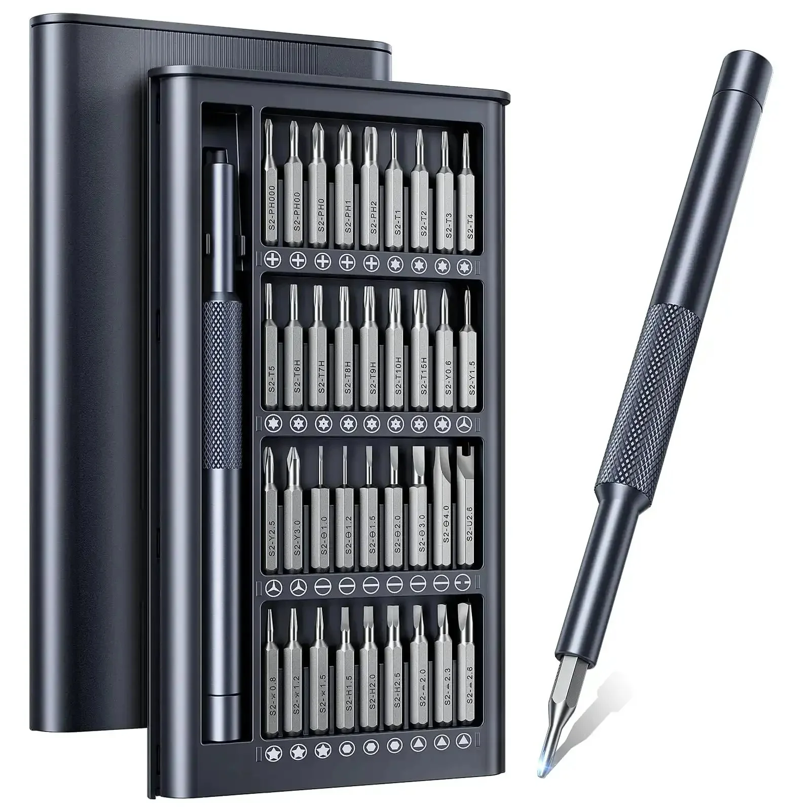 37-In-1 Small Precision Screwdriver Set With Bearing Steel Bits, Magnetic Mini Repair Tool Kit For Phone, Computer, Watch, Laptop, Macbook, Ring Doorbell, Eyeglass And Other Electronics