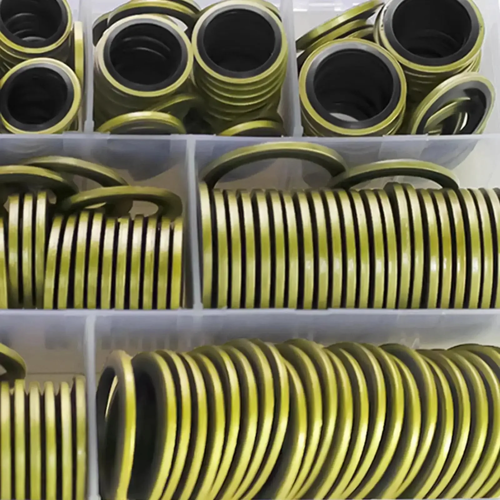 378 Piece NBR Metal Bonded Sealing Washer Kit With 12 Sizes M6 Through M30 For Automotive Self Centered Seal Gasket Repair Set, High Pressure And Heat Resistant Rubber To Metal Gaskets - Image 2