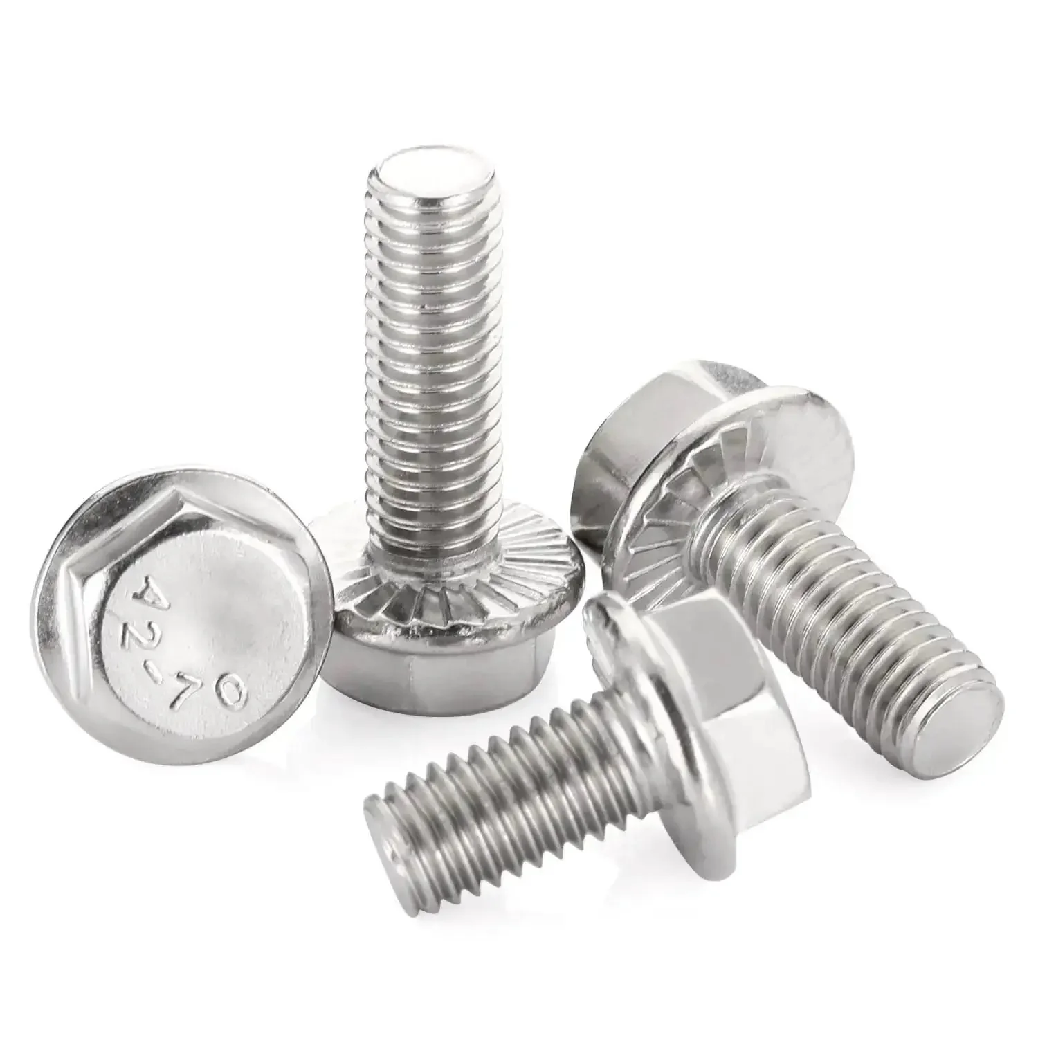 3/8-16 Flanged Hex Head Bolts Fully Threaded 1 Inch Stainless Steel 304 External Hex Drive Flange Screws 10 Piece Set Built Tough For Heavy Duty Machinery And Automotive Projects - Image 4