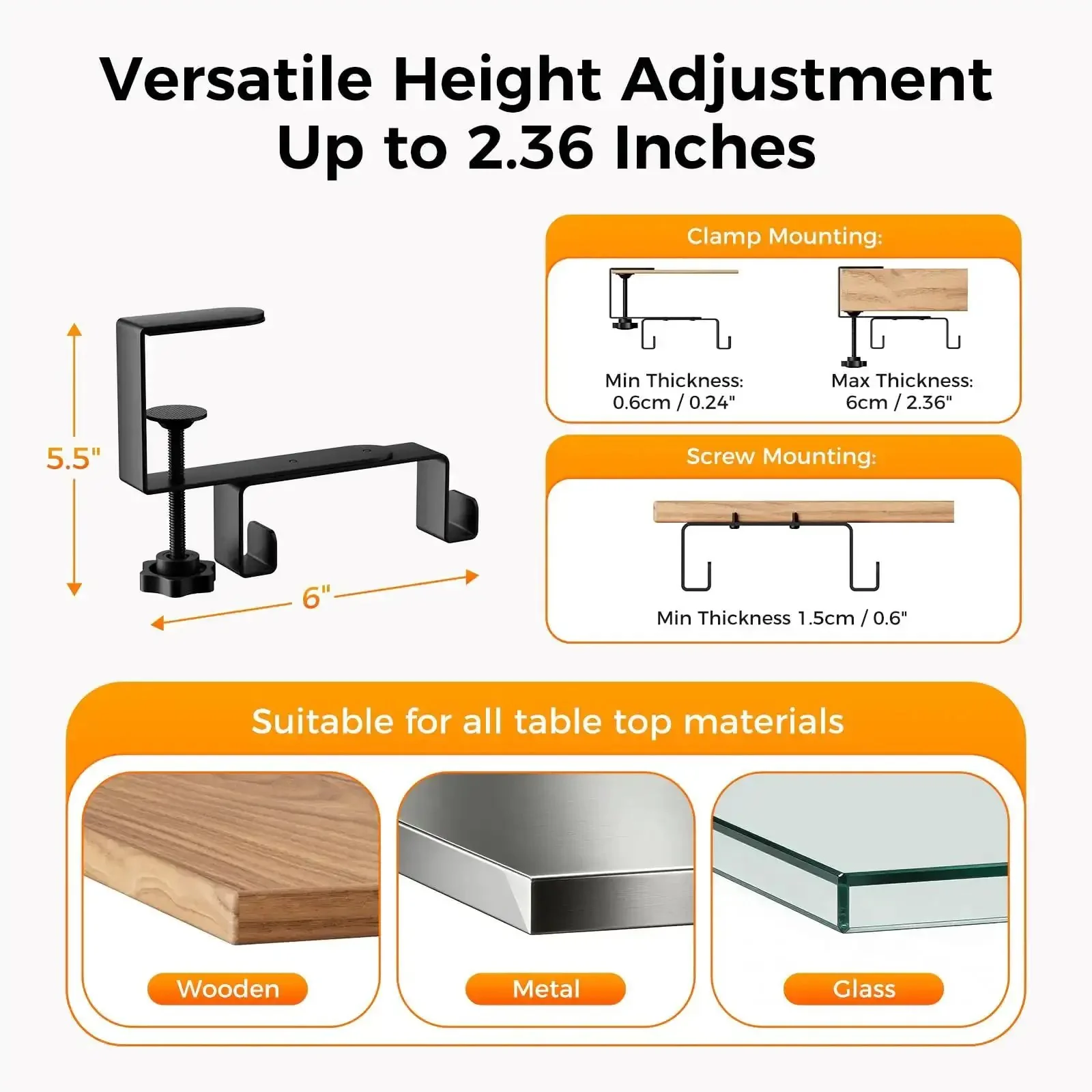 38 Inch Under Desk Cable Management Tray With Clamp And Screw Mount No Drill Setup For Office And Home Heavy Duty Wire Cord Organizer Fits Power Strips Adapters And Extra Cords Keeps Clutter Hidden And Neat - Image 6