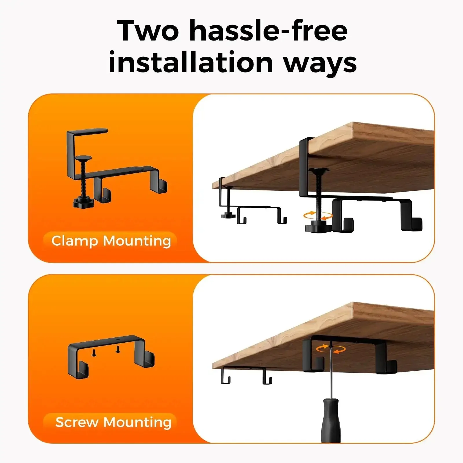 38 Inch Under Desk Cable Management Tray With Clamp And Screw Mount No Drill Setup For Office And Home Heavy Duty Wire Cord Organizer Fits Power Strips Adapters And Extra Cords Keeps Clutter Hidden And Neat - Image 8