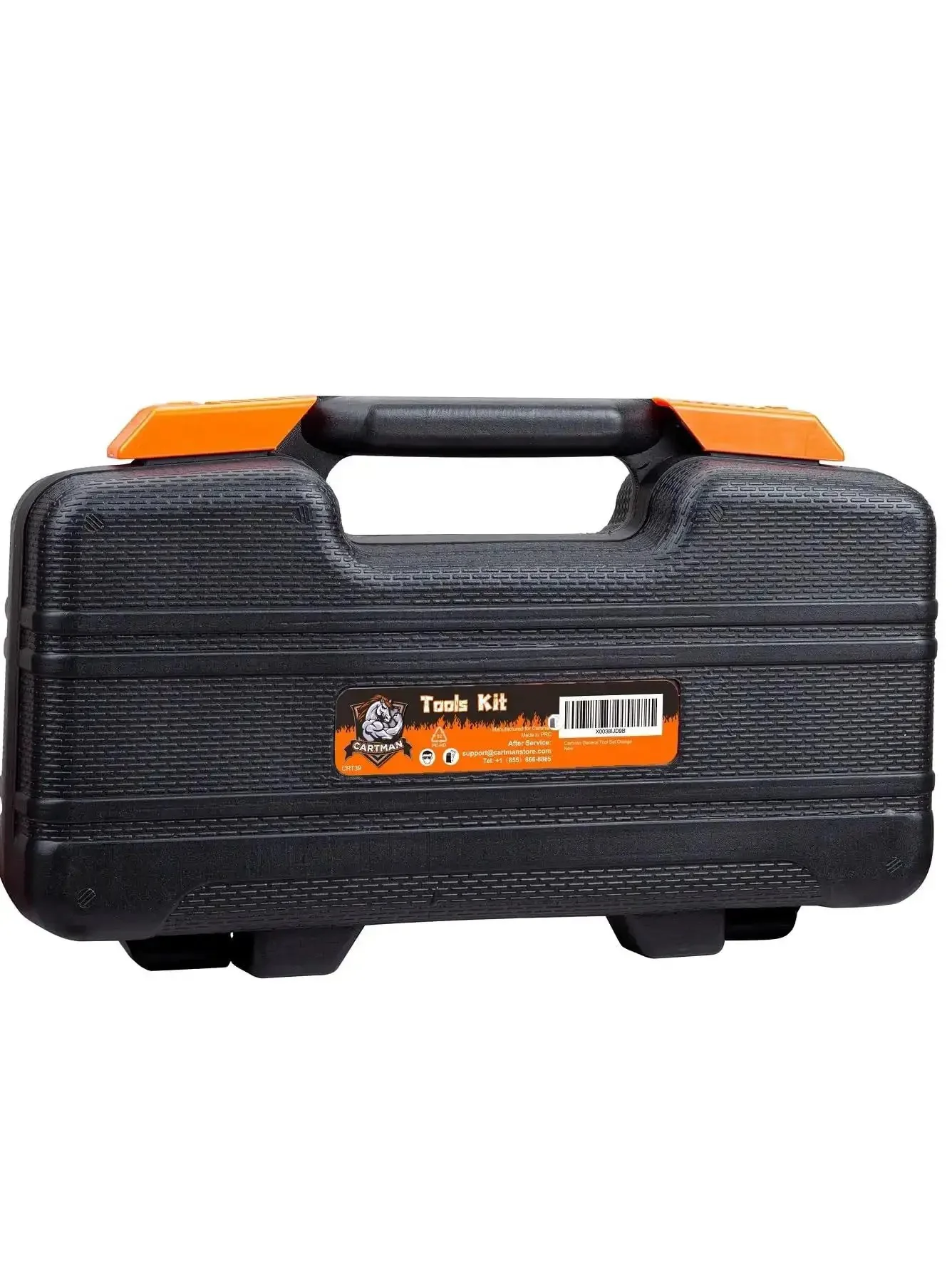 39 Piece Home Tool Set With Plastic Toolbox Storage Case Orange For DIY Projects And Everyday Household Repairs Includes Hammer Pliers Screwdrivers Tape Measure And More With Sturdy Heat Treated Chrome Plated Tools - Image 2