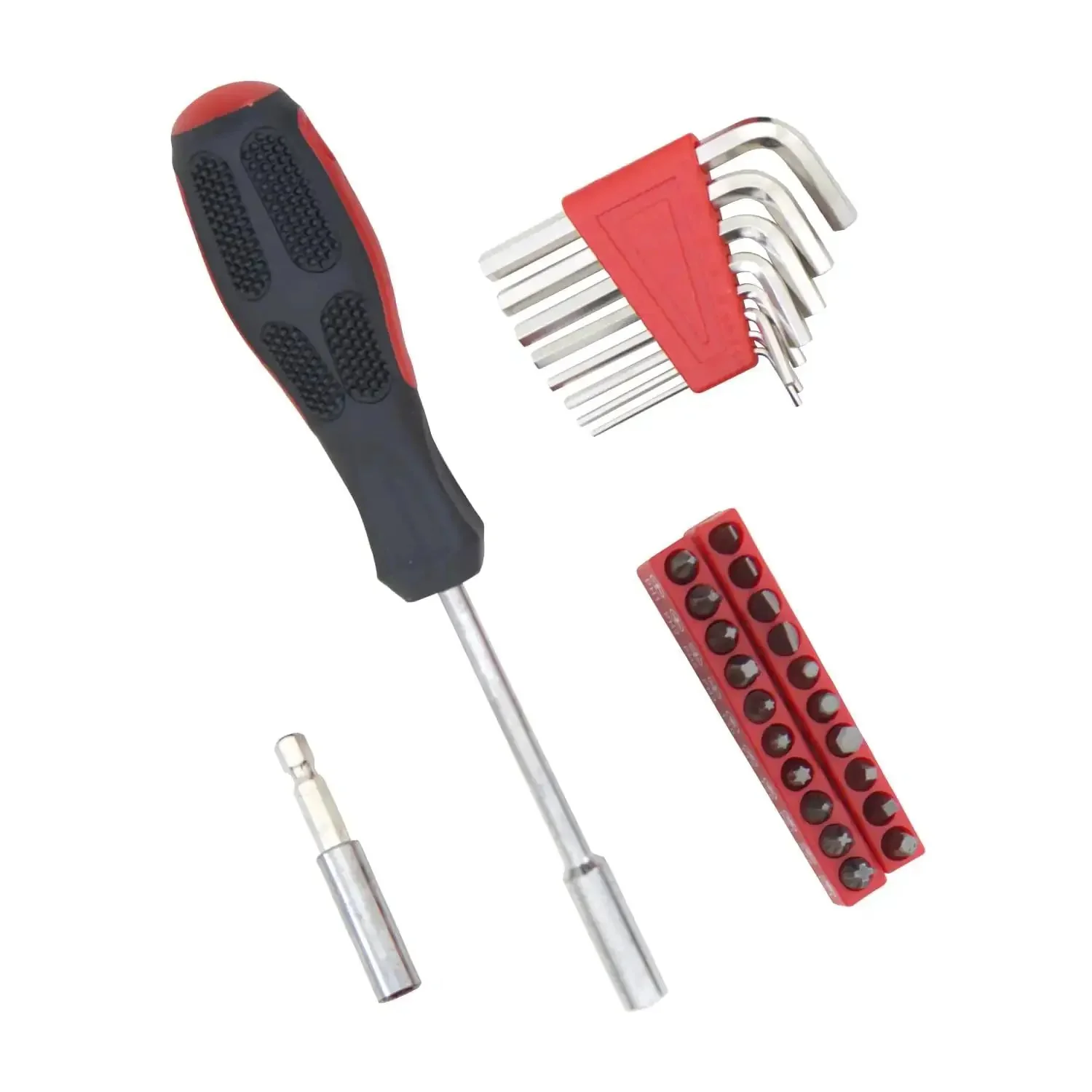 39 Piece Household Tools Kit With Plastic Toolbox For Dorms And Home Use, Your Go To DIY Set Featuring Hammer, Screwdrivers, Pliers, Tape Measure, Wrenches, Bits, And More - Image 3