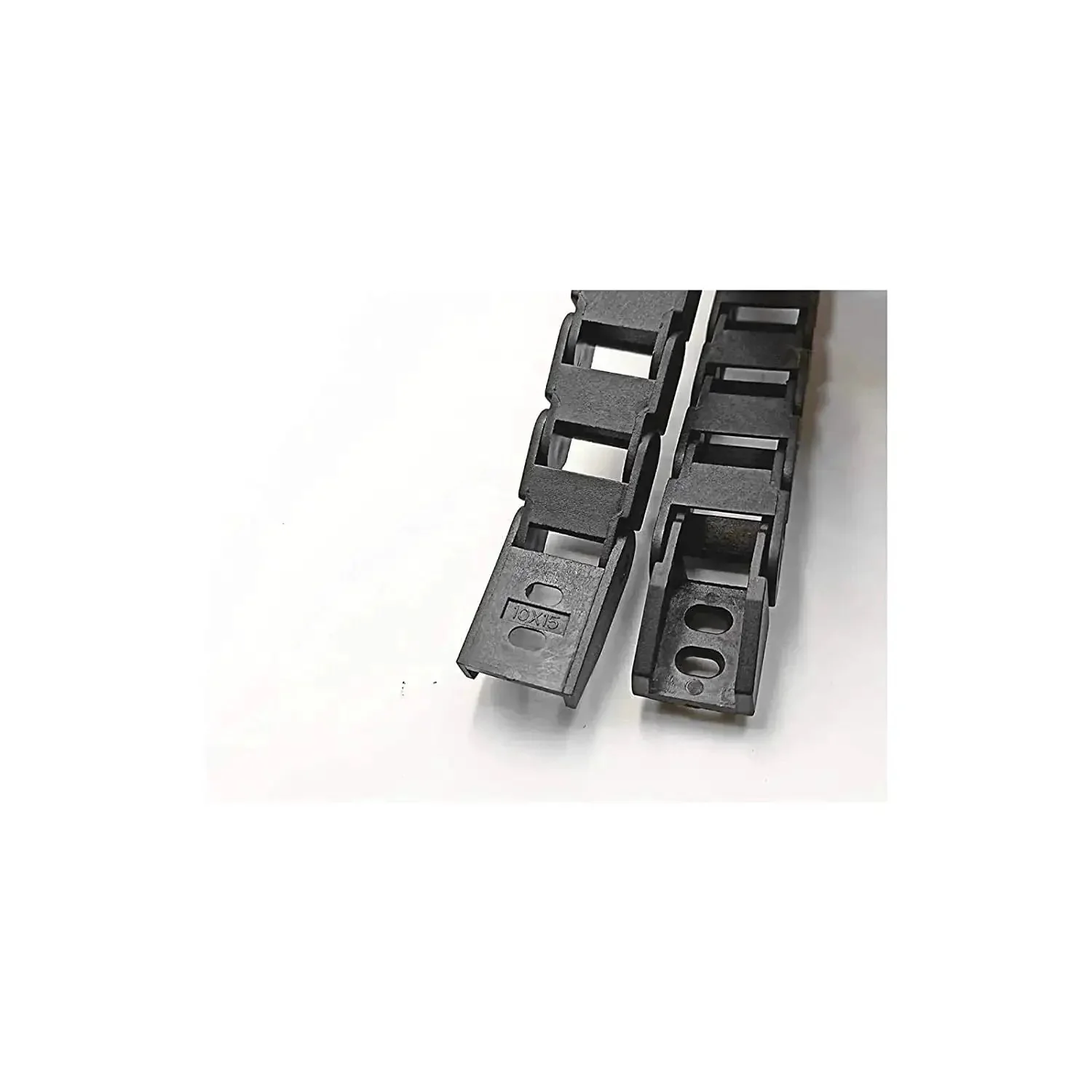 39.3 Inch Open Type Drag Chain Cable Carrier Black Plastic for CNC Router Mill and 3D Printer R18, 10x15mm Inner Height and Width, Simple Install Cable Management System for Moving Parts, Beefy Workhorse Ready To Roll - Image 3