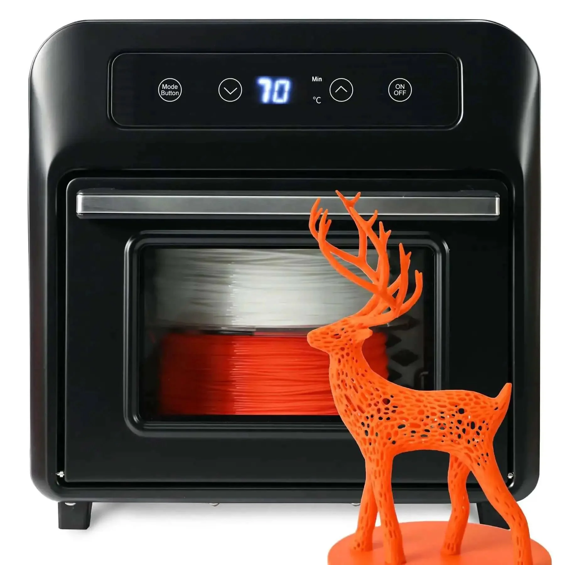 3D Filament Dryer Box With Blower For Fast Drying And Moisture Free Dehydration Of PLA PETG TPU And Carbon Fiber Filaments, Pro Grade Compatibility And Precision Control Up To 80C