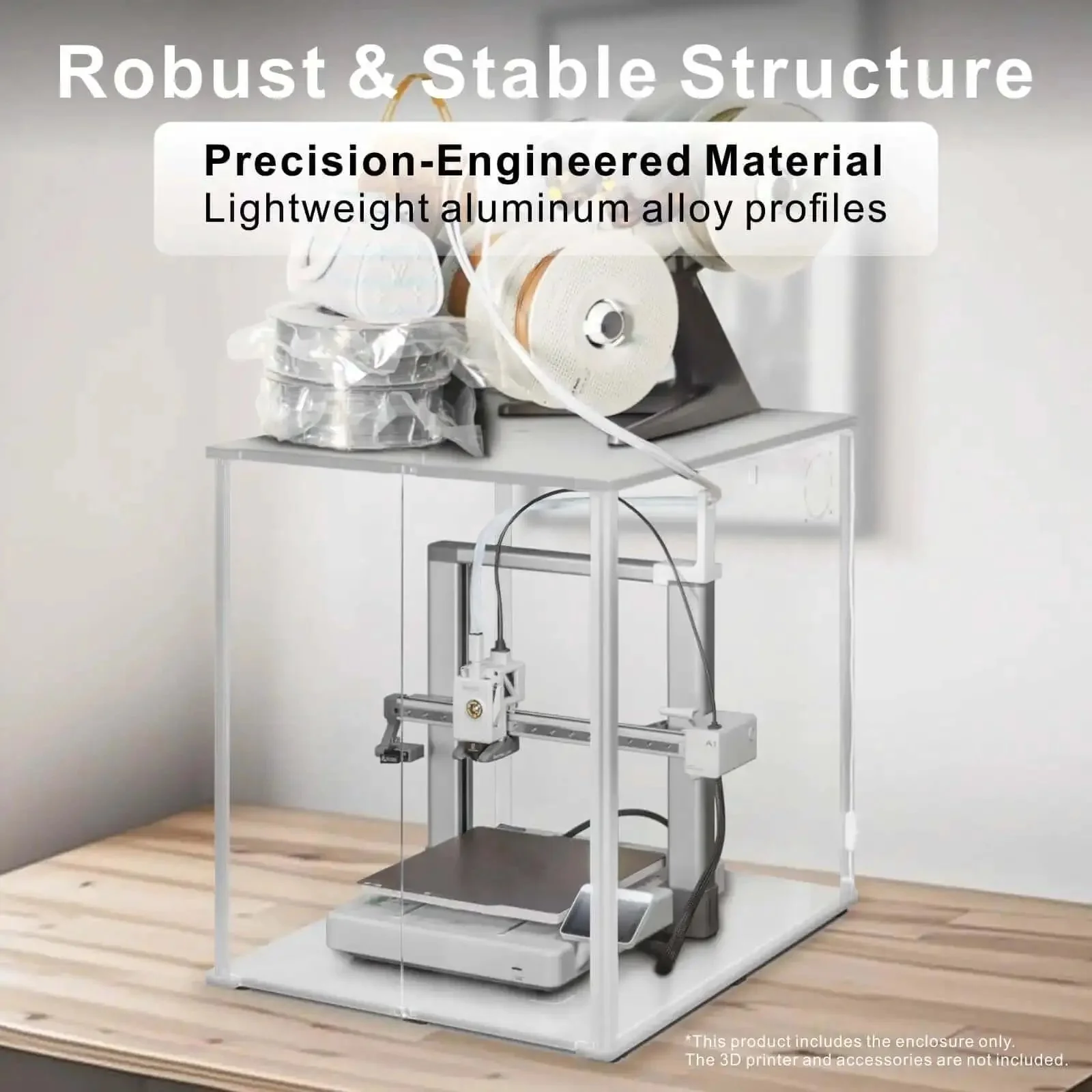 3D Printer Enclosure For Bambu Lab A1 With AMS Lite Dope Filtration To Keep Odors At Bay, Filters Fumes, Improves Air Quality, Optional External Vent Hose, Easy Setup, Safe, Quiet Operation For Your Home Workshop - Image 5
