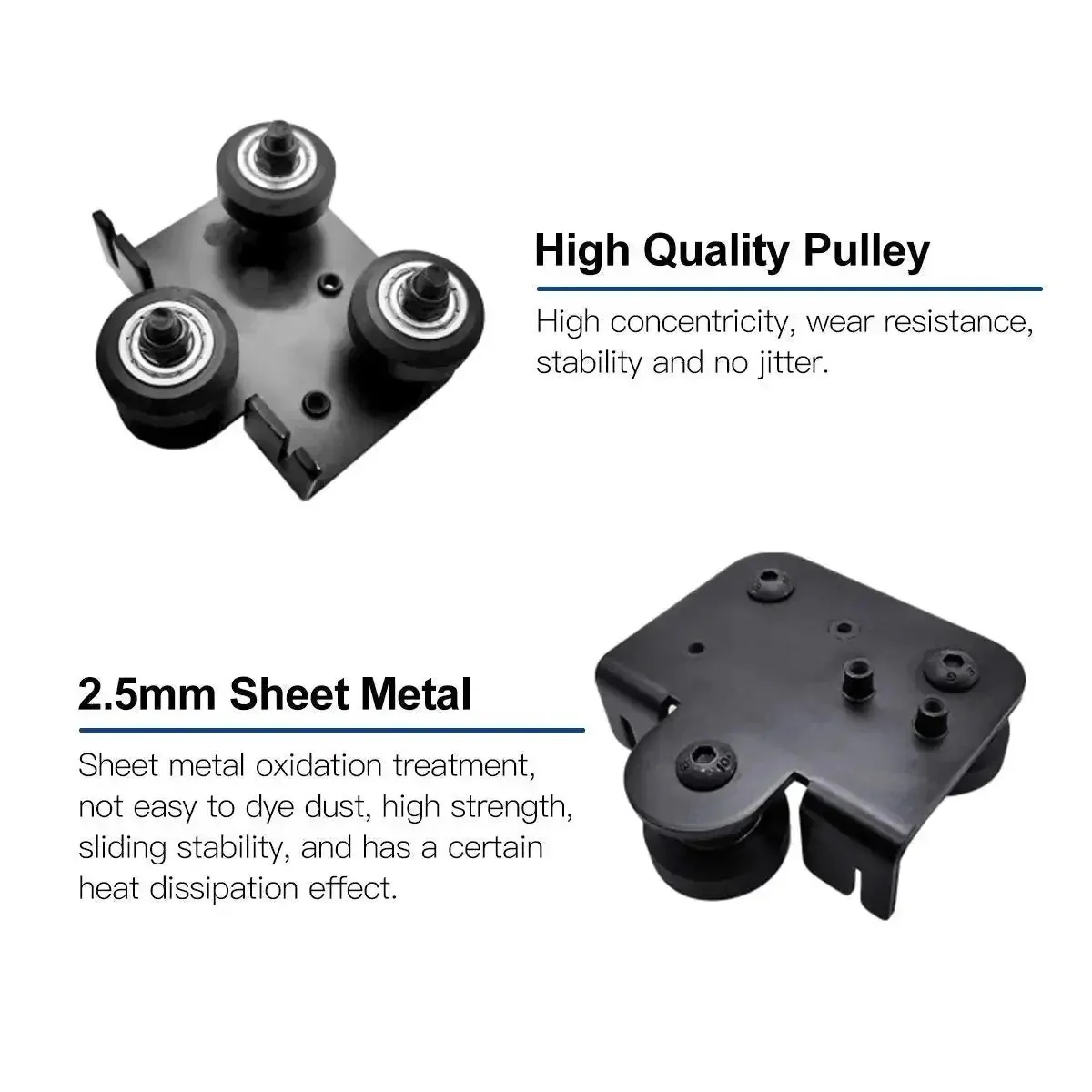 3D Printer Extruder Backplate Fixing Panel for Anet I3 Series X Axis Extruder 2.5mm Metal Sheet Smooth Sliding Heat Dissipation High Quality Pulley Easy Install Ideal Upgrade for Home Hobby Printing - Image 3