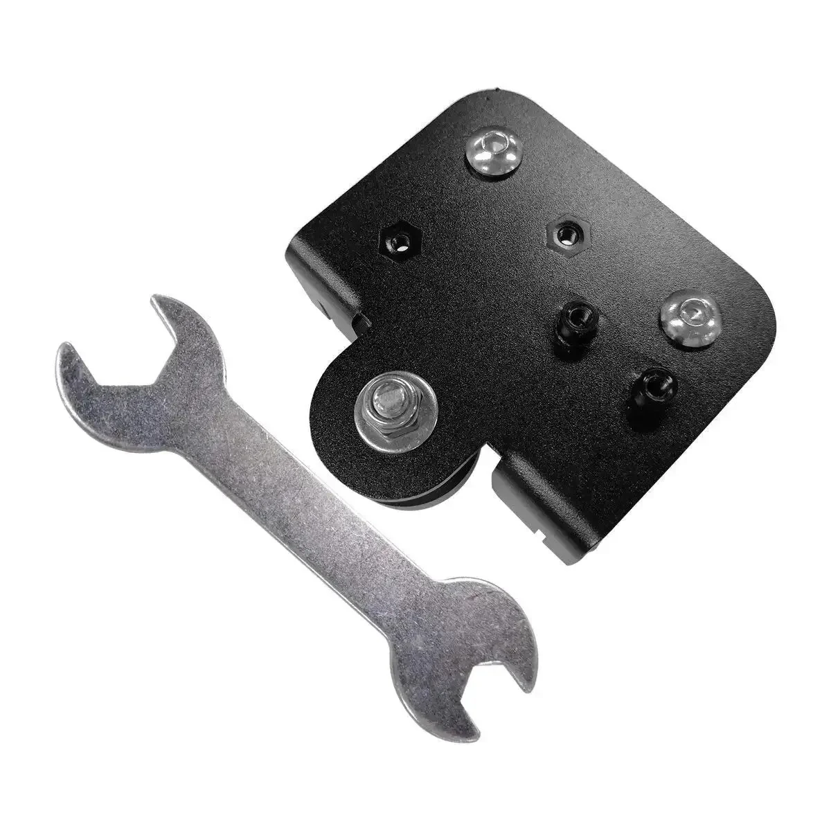 3D Printer Extruder Backplate For Anet I3 Series, X Axis Fixing Panel With Adjustable Tightness And Pulley Wrench Included, 2.5mm Thick Sheet Metal, Heavy Duty High Strength Finish For Smooth Sliding And Heat Dissipation