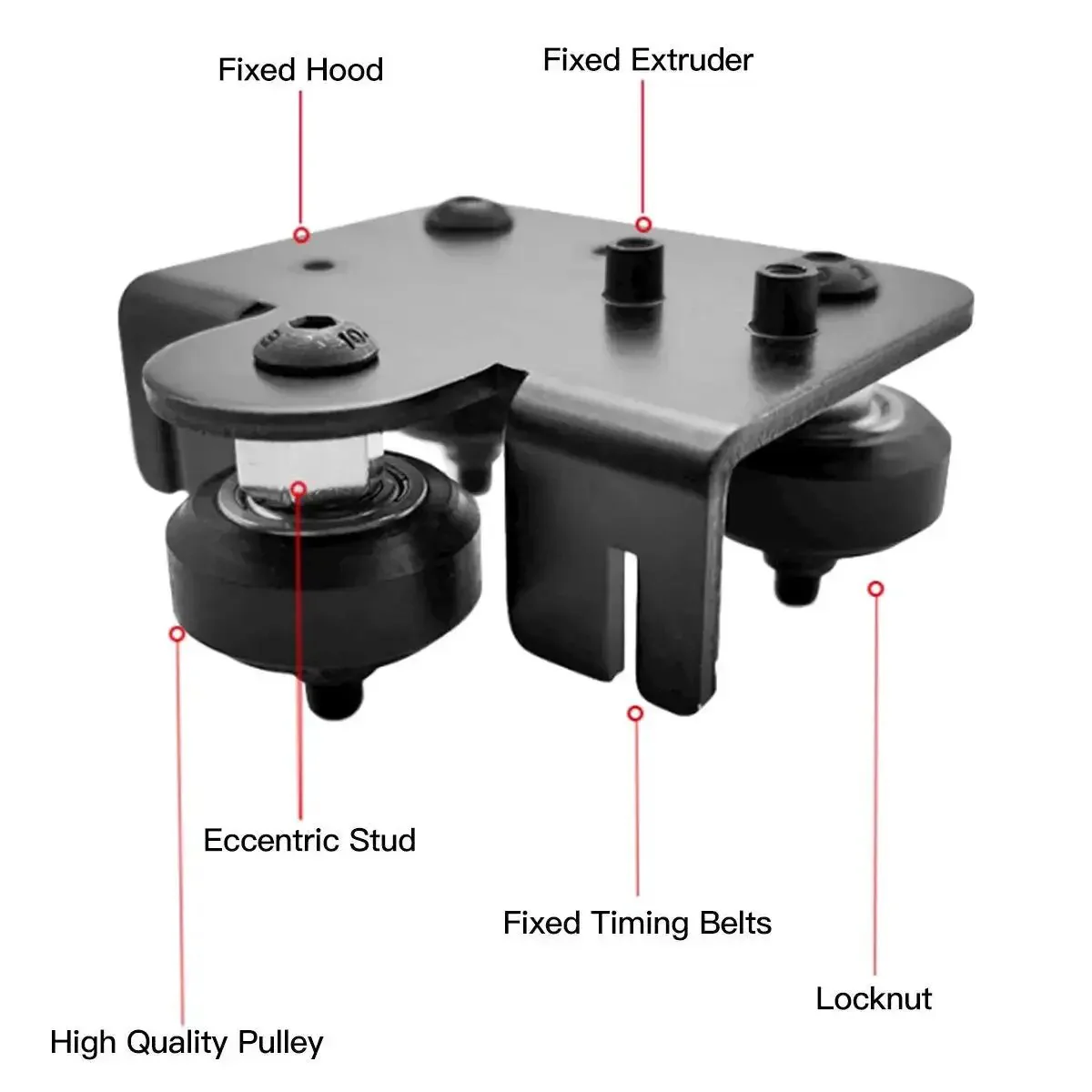 3D Printer Extruder Backplate For Anet I3 Series, X Axis Fixing Panel With Adjustable Tightness And Pulley Wrench Included, 2.5mm Thick Sheet Metal, Heavy Duty High Strength Finish For Smooth Sliding And Heat Dissipation - Image 3