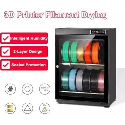 3D Printer Filament Dryer Box For Anti Moisture Storage, Humidity Range 15 To 60 Percent, Holds 10 To 12 Rolls Of 1Kg Filament, Drying Chamber Keeps Filament Dry For Stronger, Consistent Extrusion - Image 8