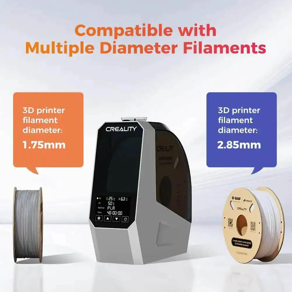 3D Printer Filament Dryer Box With 360 Degree Heating, Upgraded PTC Hot Air System, Moisture Dehydrator For Nylon ABS PETG PLA TPU, Supports 1.75mm And 2.85mm Filaments, Keeps Spools Dry And Ready To Print, Pro Grade Must Have - Image 2