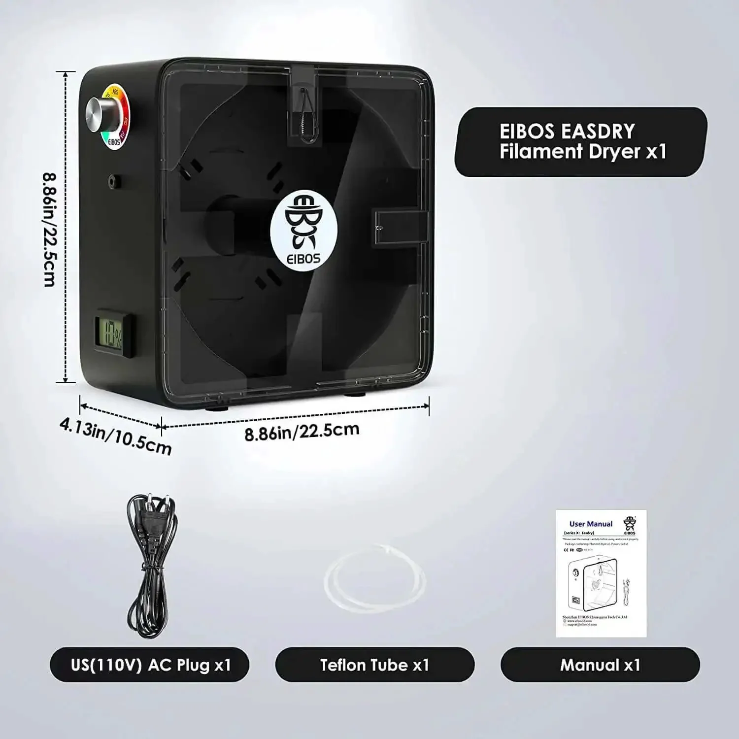 3D Printer Filament Dryer Box With Fan, Adjustable Temperature And Humidity Control, Spool Holder, Compatible With 1.75mm 2.85mm And 3.00mm Nylon PLA ABS Filaments, Keeps Filament Dry And Ready To Print, Storage In One Unit - Image 2