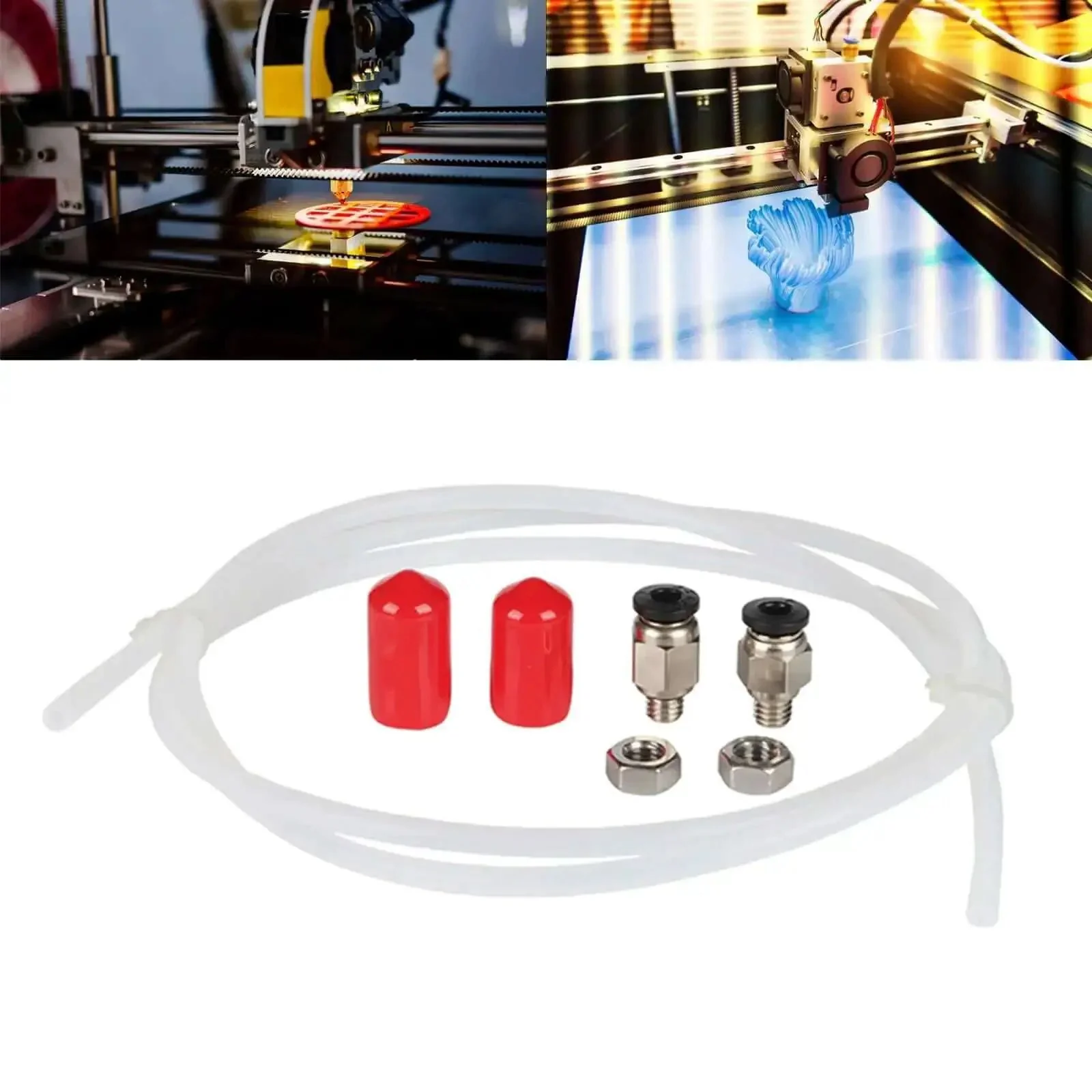 3D Printing Filament Dry Box Tubing Set With 2.5x4mm Inner Diameter Feed Tubes, Quick Connects And Sealing Plugs For Easy Install And No Fuss Setup, Secure Locking, Keeps Your Printer Running Smoothly - Image 9