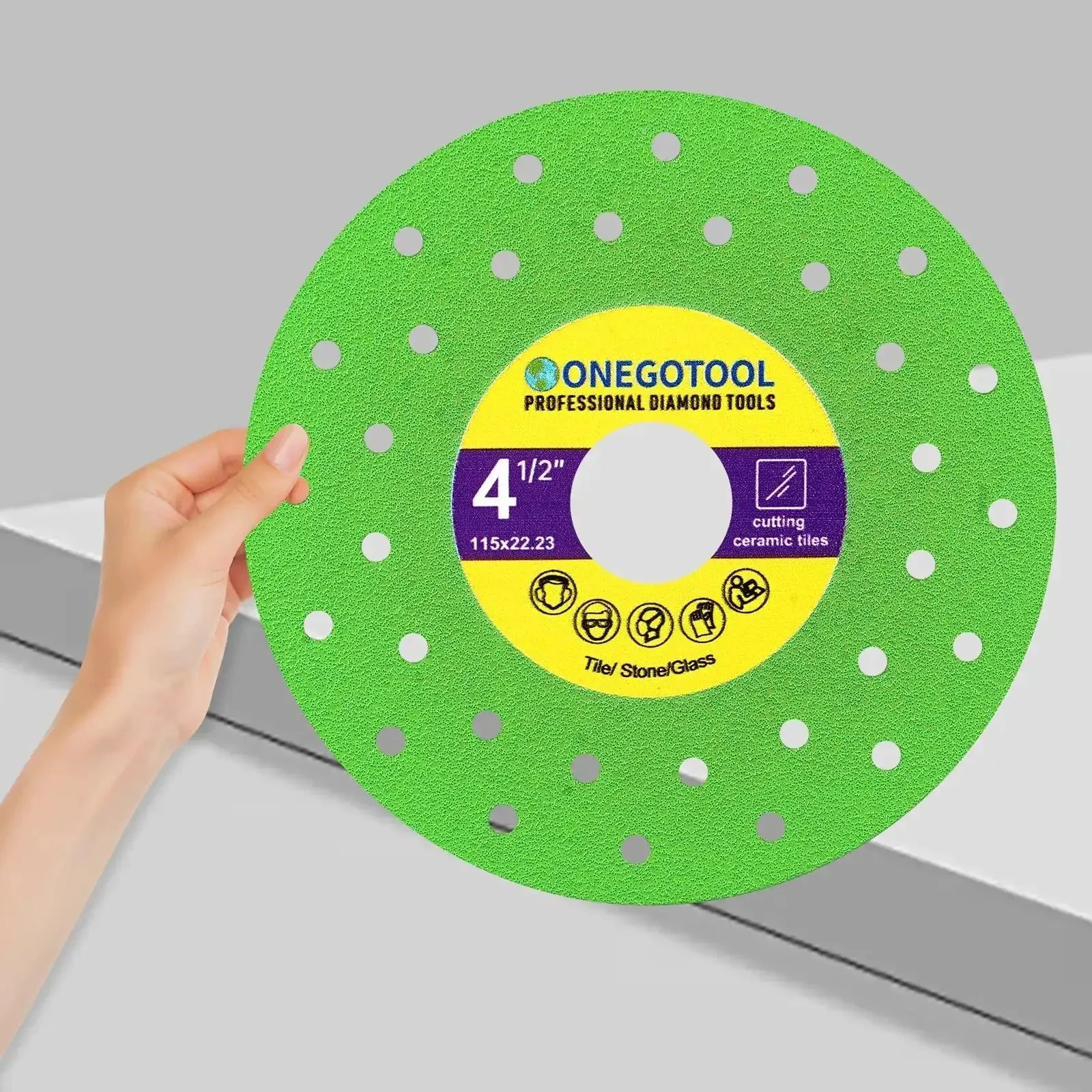 4 1/2 Inch Tile Cutter Diamond Saw Blade for Angle Grinder, Porcelain Ceramic Glass Marble Cutting Disc Set of 3, Beast-Grade Diamond Particles for Smooth, Chip-Free Cuts and Easy Grinding - Image 6
