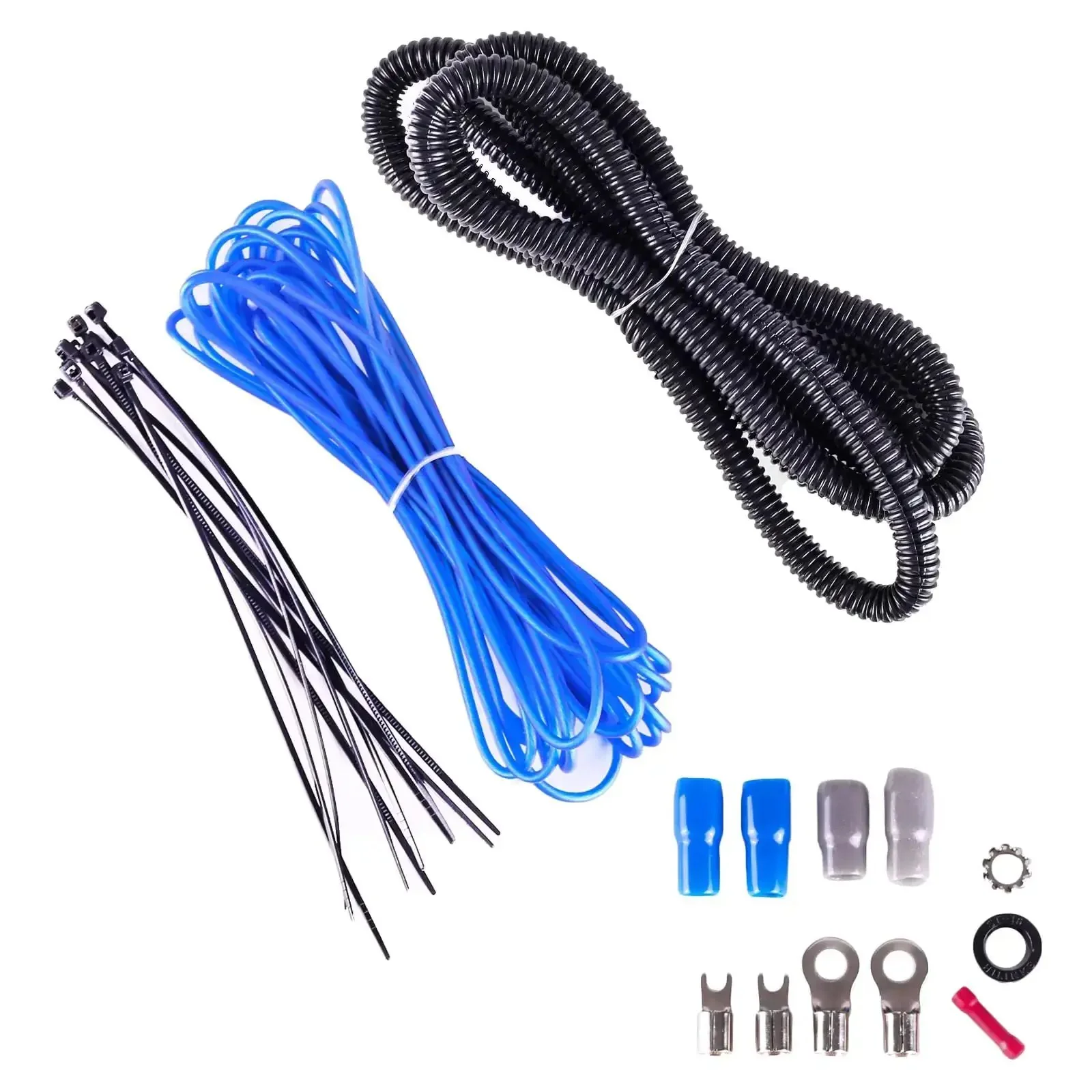 4 Gauge OFC Amplifier Wiring Kit Heavy Duty Installation Bundle With 17 Ft Power Cable 3 Ft Ground Cable Inline ANL Fuse Holder And 120 Amp Fuse For Systems Up To 1500 Watts - Image 2