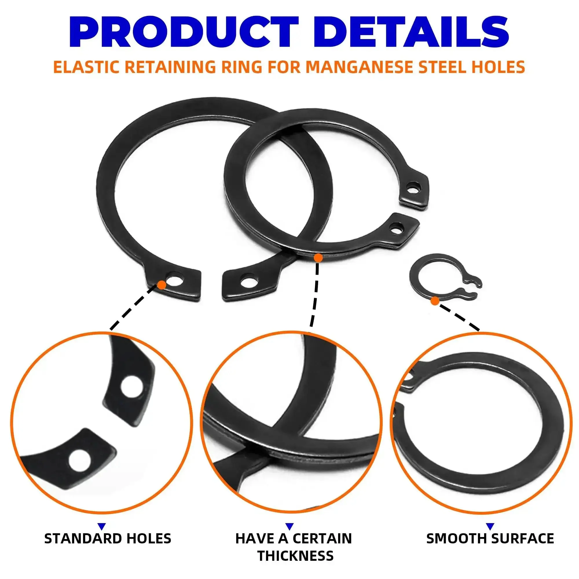 4 In 1 Snap Ring Pliers Set With 380 Pcs Retaining Ring Kit For Internal And External Circlips, Manganese Steel C Clip Assortment M3 To M25 For Auto, Machinery, Bike And DIY Repairs - Image 7