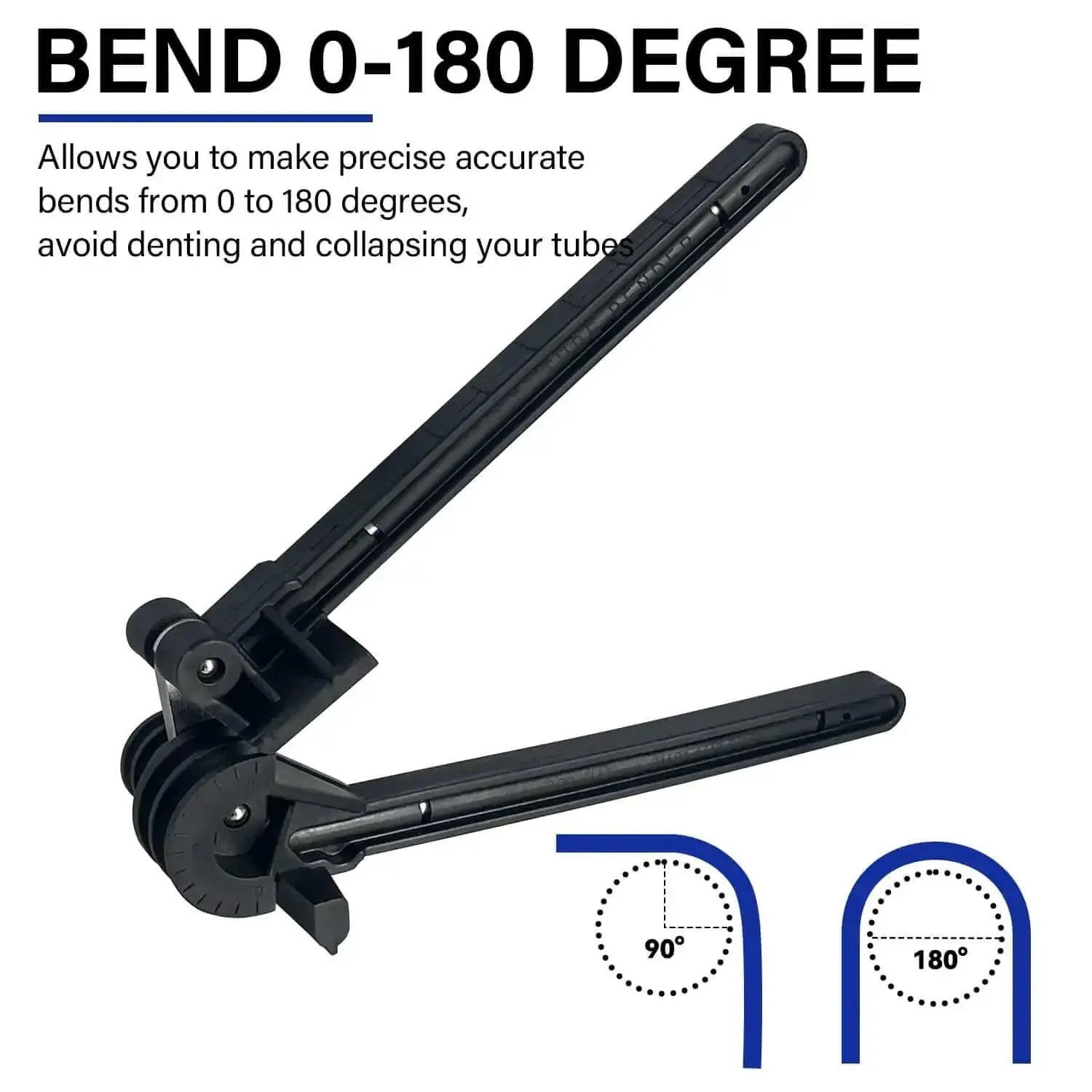4 In 1 Tube Bender For Copper Brass Aluminum And Thin Steel Pipes Includes Three Sixteenths Inch One Quarter Inch Five Sixteenths Inch And Three Eighths Inch Sizes Manual Bend Tool For Accurate Smooth Bends In Your Home Shop For DIY Projects - Image 3