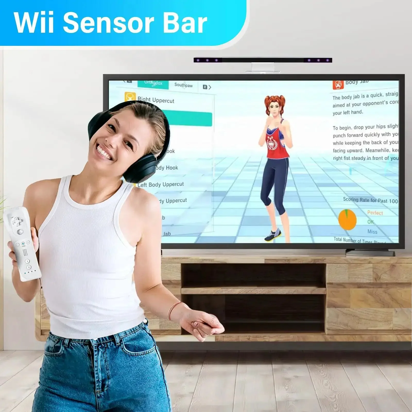 4 In 1 Wii Cable Set Bundle For Nintendo Wii With HDMI Converter, Power Adapter, Wired Sensor Bar, And Composite AV Cable All In One Replacement Kit For A Better Setup And Plug And Play Gaming - Image 3