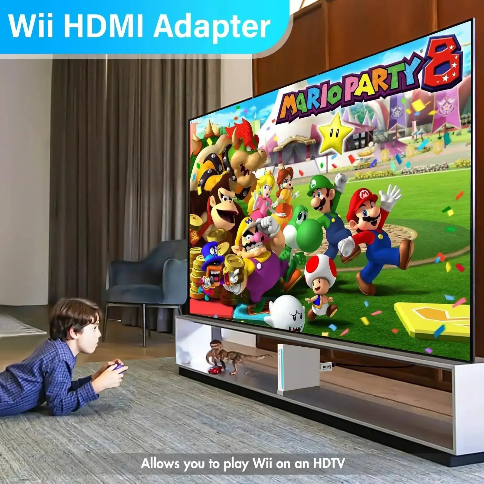 4 In 1 Wii Cable Set Bundle For Nintendo Wii With HDMI Converter, Power Adapter, Wired Sensor Bar, And Composite AV Cable All In One Replacement Kit For A Better Setup And Plug And Play Gaming - Image 4