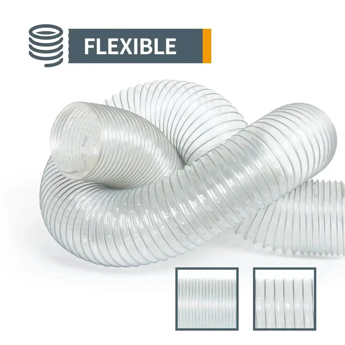 4 Inch Anti Static Dust Collection Hose 10 Feet Flexible PVC For Table Saw Band Saw Planer Jointer Woodworking And Garage Dust System Pro Grade Ultra Lite Spiral Hose With Steel Spring - Image 7