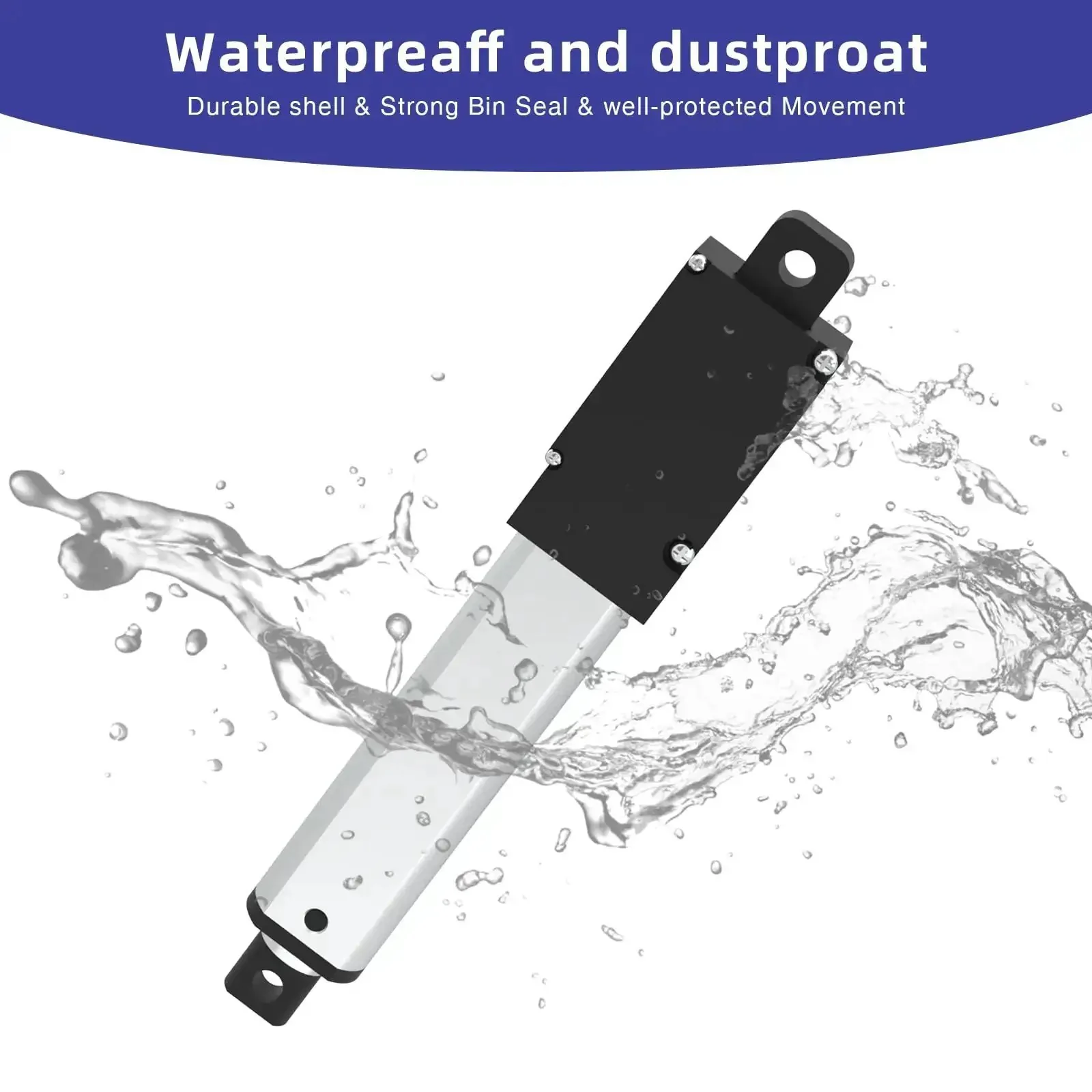4 Inch Beefy 120N 12V Electric Linear Actuator With 100mm Stroke, 5 To 8 Inch Extended Reach, 0.6 Inches Per Second Travel, Includes Brackets For Cabinets, Robotics, Home Automation And Window Opener Projects - Image 4