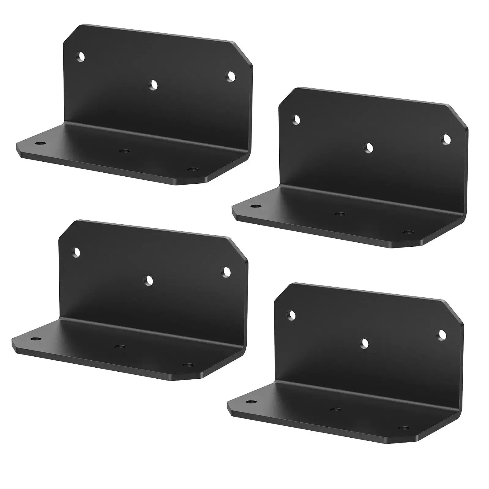 4 Inch Black L Bracket For Wood Projects Heavy Duty 90 Degree Corner Brace 4 X 2 X 2 Inch Metal Iron Corner Braces For Shelves Furniture Fence Posts Garden Beds Rock Solid 200 Lb Load Capacity - Image 2