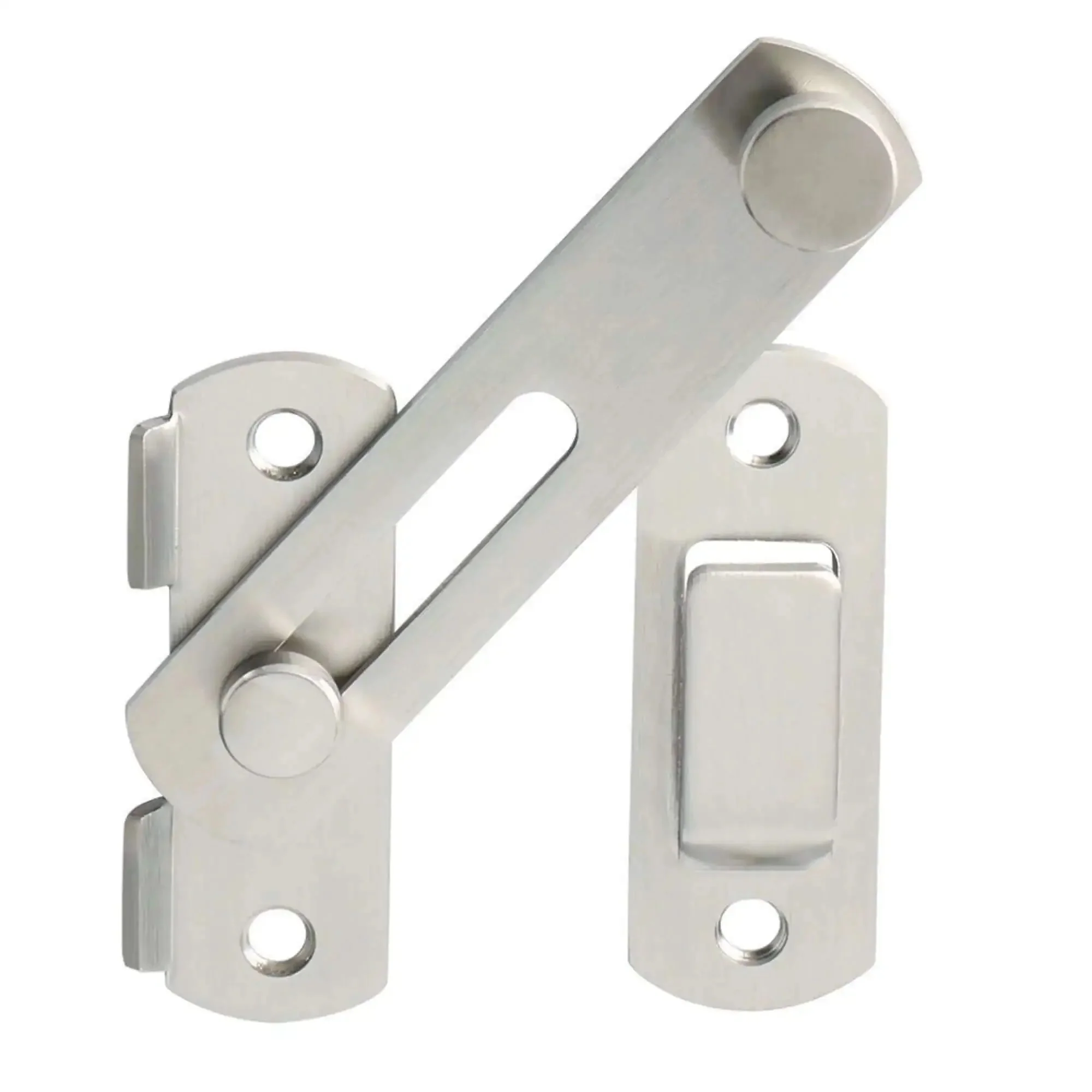4 Inch Flip Latch Gate Latches Built Tough With SUS304 Stainless Steel Brushed Nickel Gate Hardware For Barn Doors Fences And Sliding French Doors Safe Lock Security For Wood Gates