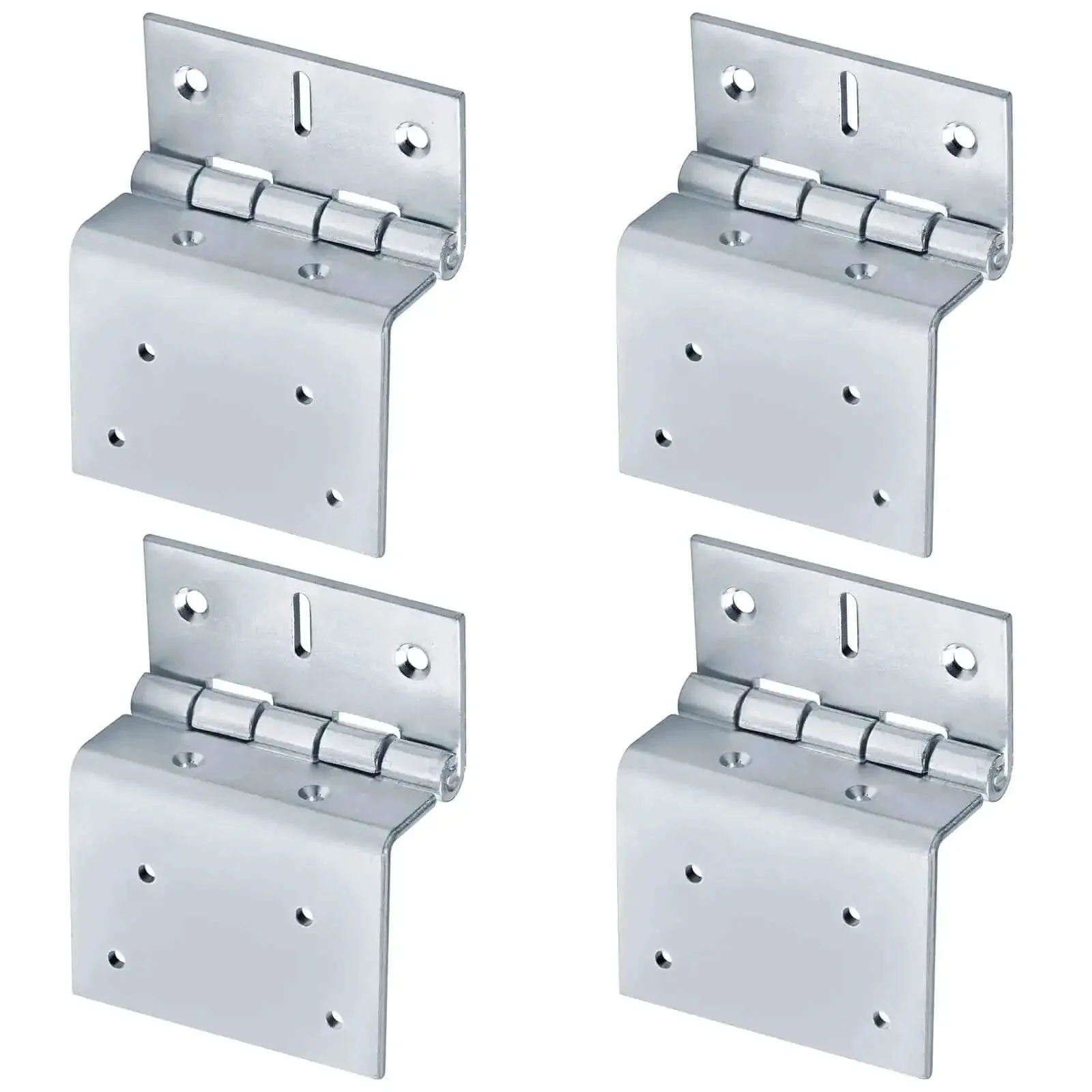 4 Inch Offset Door Hinges Built Tough Five Knuckle Partial Wrap Chest Hinge For 1 Inch Thick Doors 4 mm Thick Electro Galvanized Low Carbon Steel 180 Degree Rotation Max Load 110 Lb Per Pair Gate And Door Hardware - Image 2