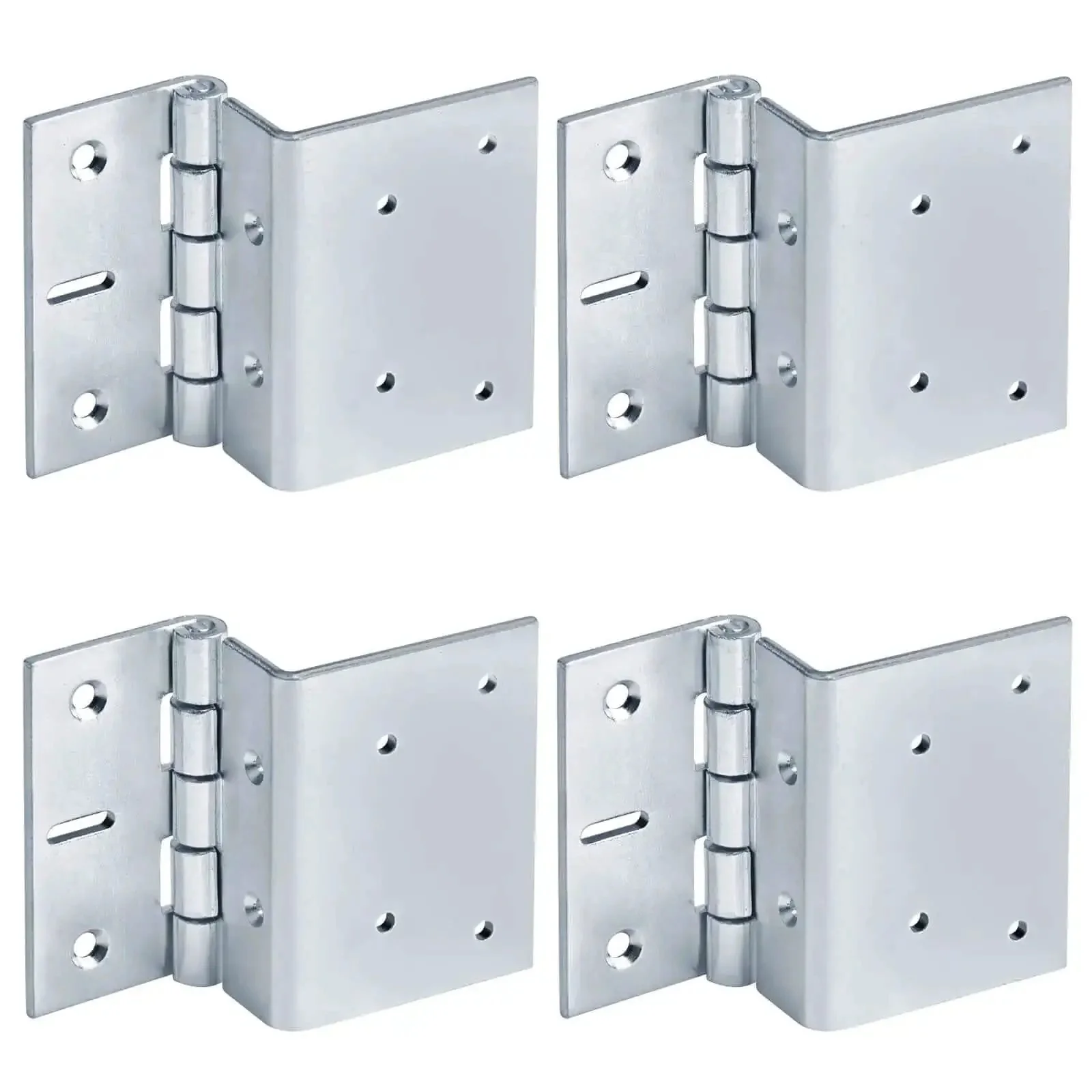 4 Inch Offset Door Hinges Built Tough Five Knuckle Partial Wrap Chest Hinge For 1 Inch Thick Doors 4 mm Thick Electro Galvanized Low Carbon Steel 180 Degree Rotation Max Load 110 Lb Per Pair Gate And Door Hardware - Image 3