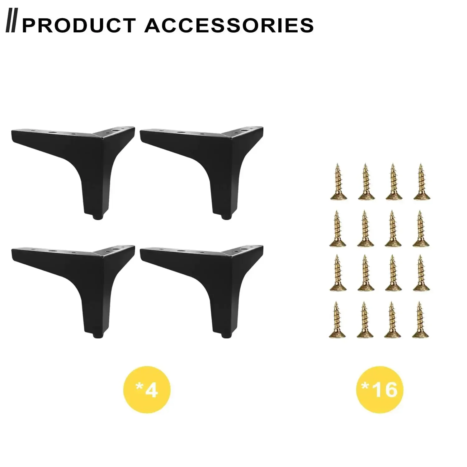 4 Inch Triangle Metal Furniture Legs Set Of 4 For Cabinets And Dressers Heavy Duty Replacement Feet With Matte Black Finish Beefy Steel Feet For Sturdy Support And Modern Look - Image 5