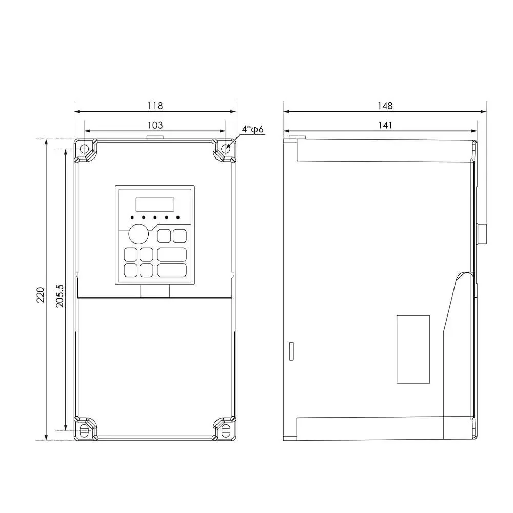 4 KW 220V Inverter VFD Variable Frequency Drive H100 Model 0 To 1000 Hz 3 Phase Output For Precise Speed Control And Industrial Motor Power For CNC Machines And Workshop Setups With DIY Friendly Torque Control - Image 9
