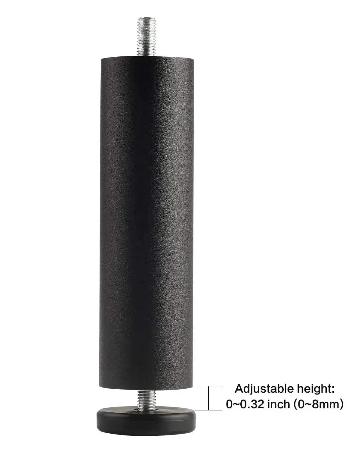 4 Pack 6 Inch Metal Cylinder Furniture Legs With M8 Screws Black Finish Durable Replacement Feet For Sofas Tables Dressers Nightstands TV Stands Cabinets And More - Image 8